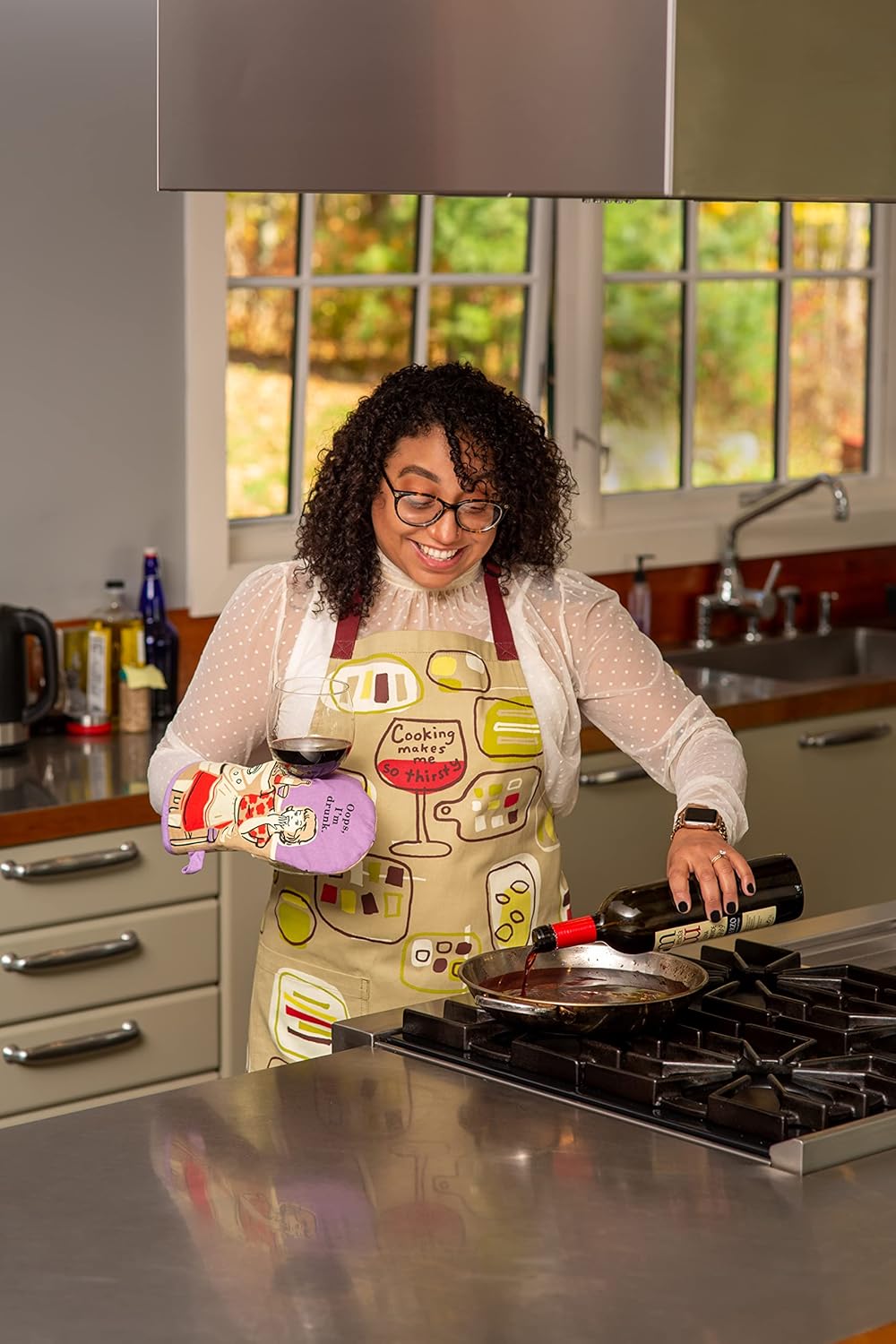 Oops IDrunk No Problem Easy-Oven mitt with Quilted Insulation from Blue Q