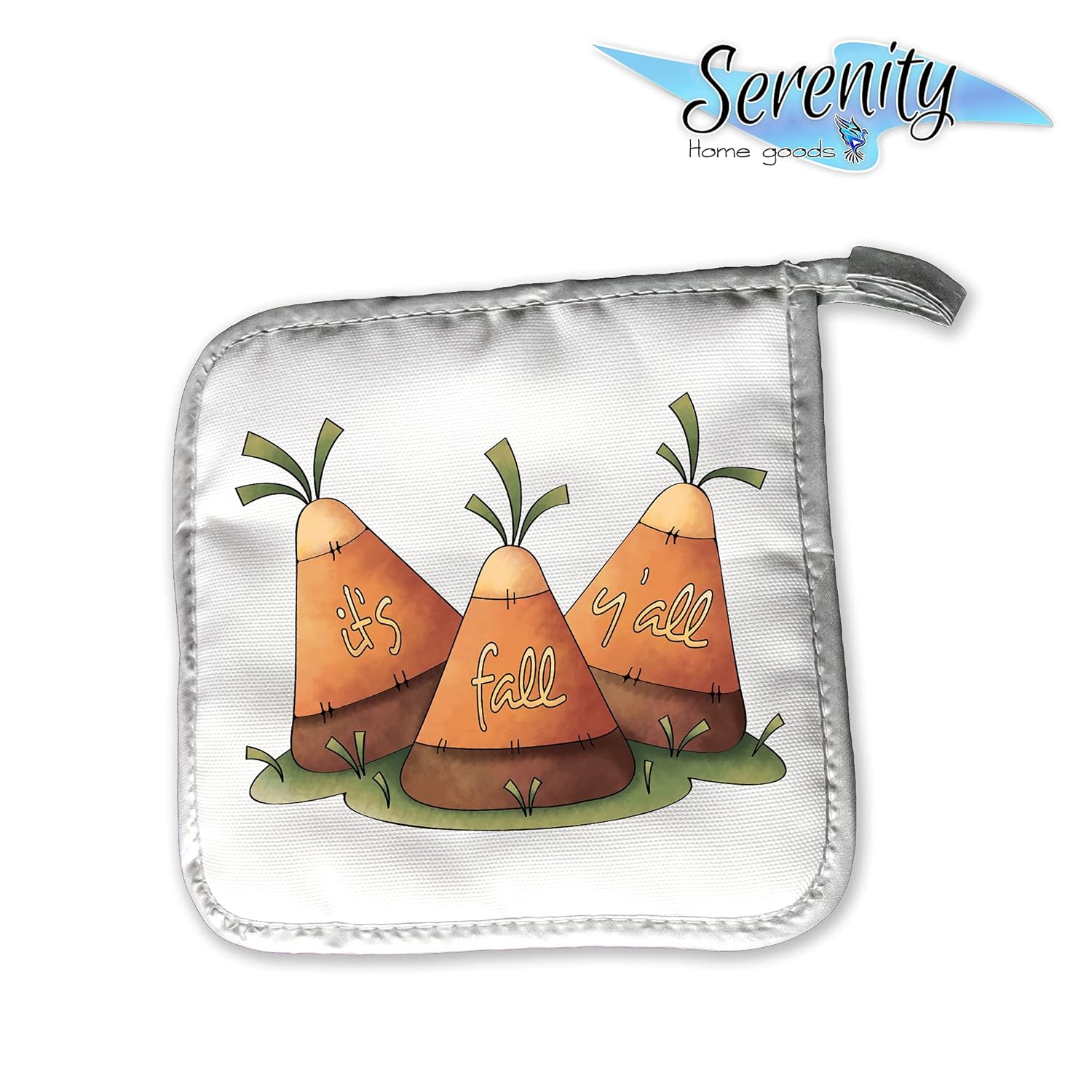 Cozy Kitchen Decor Rustic Harvest Oven Mitt Pot Holder Set
