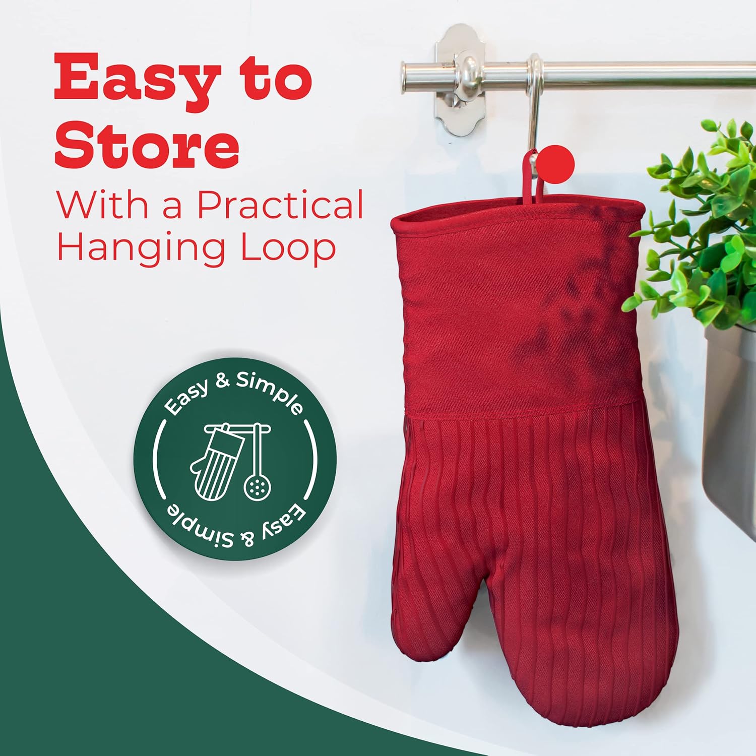 Big Red House Silicone Oven Mitts Set