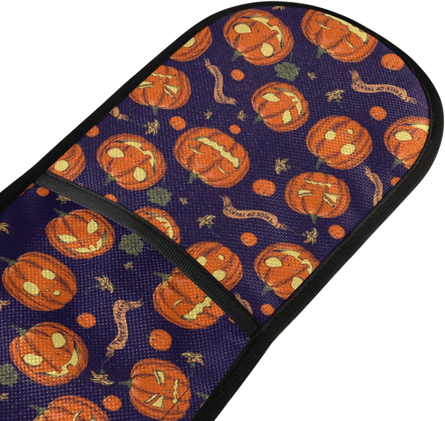 Halloween Orange Pumpkin Oven Mitts Non-Slip Hot Pads