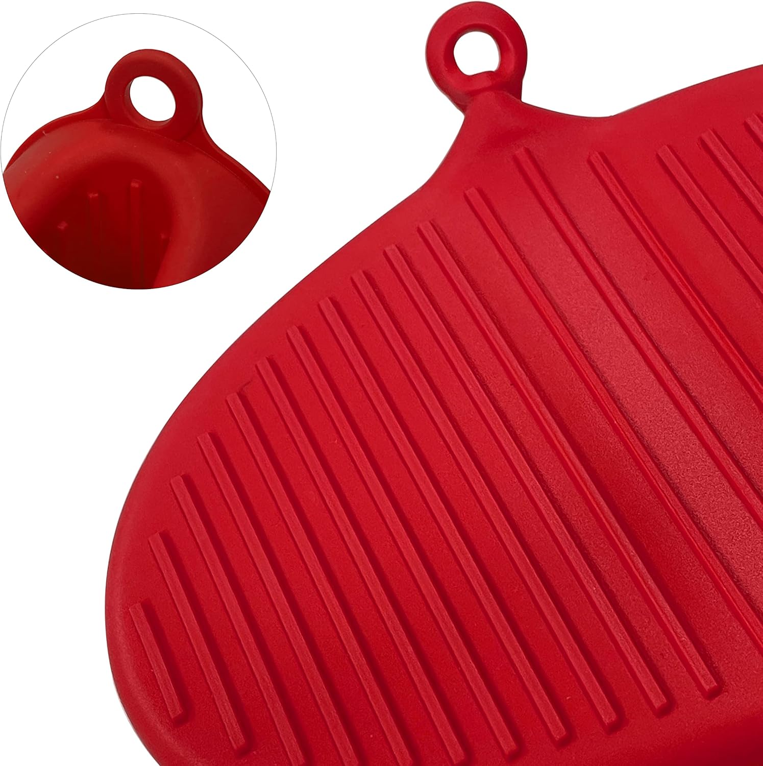 Thickened Mini Silicone Oven Mitts Heat-Resistant Glove for Cooking Baking Red