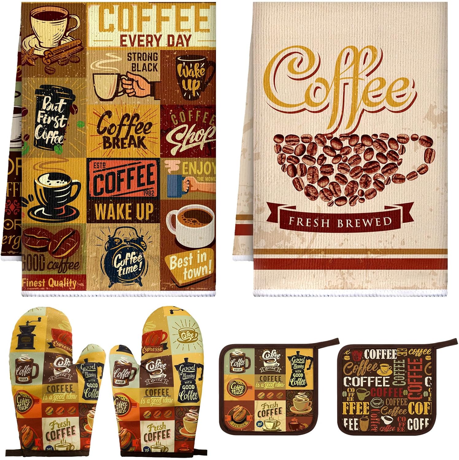 Bencailor Boho Brown Kitchen Accessories
