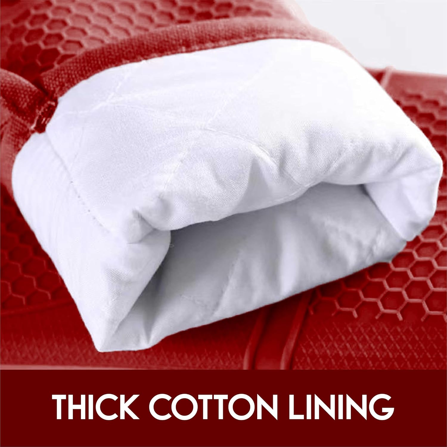 Set of 2 Silicone Oven Mitts with Waterproof and Non-Slip Design