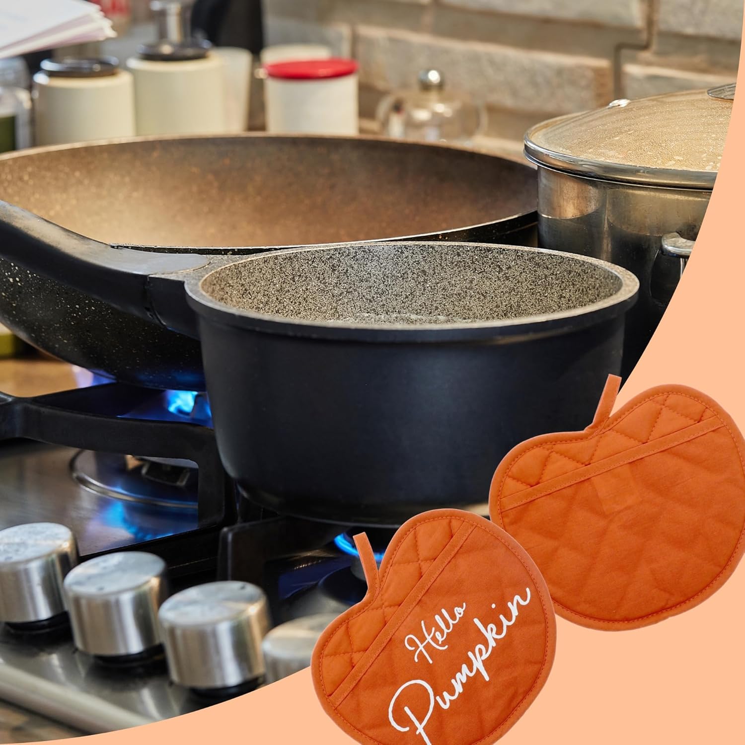 Hello Pumpkin Pot Holders