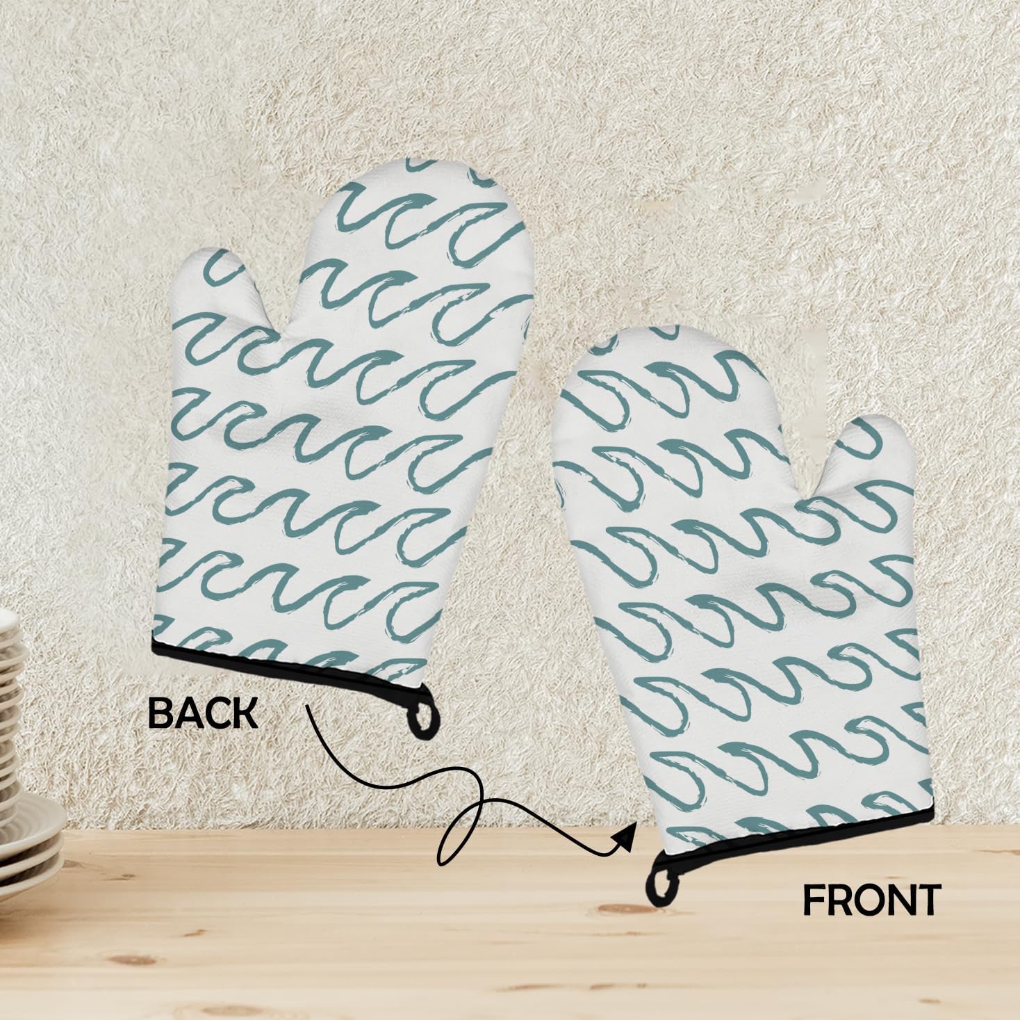 Mingnei Beach Oven Mitt Set Heat Resistant for Summer Use
