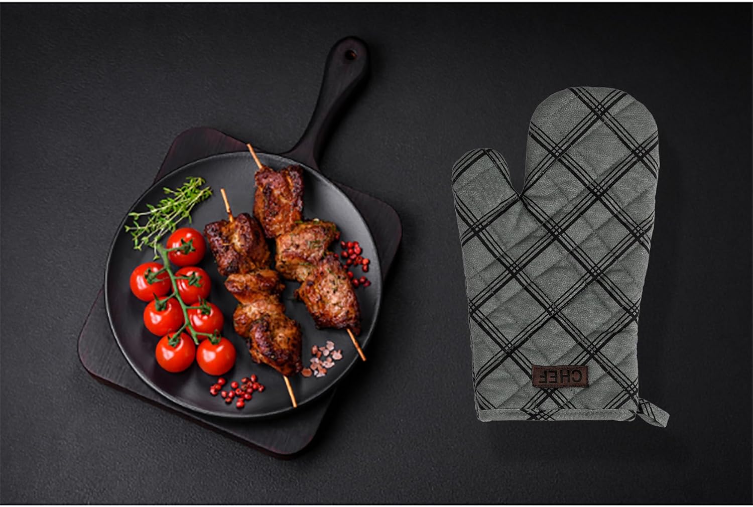 Heat-Resistant Protector 11x7 Inch Cotton Oven Mitt