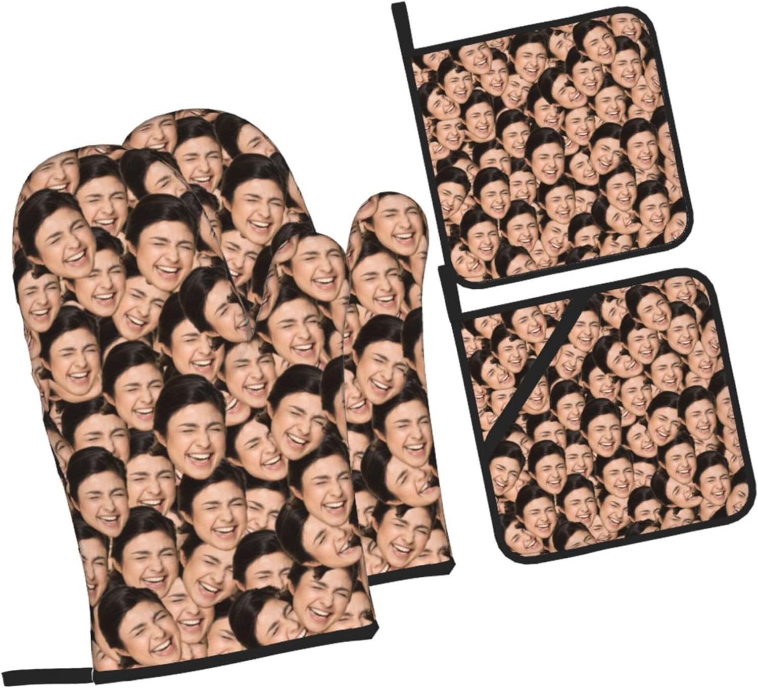 Personalized Oven Mitts with Your Face for Cooking Gifts