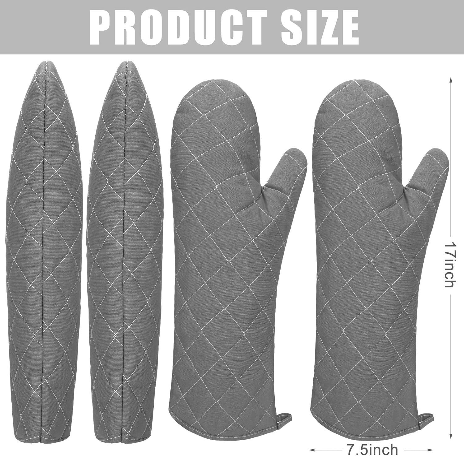 High-Quality Heat-Resistant 17 Oven Mitts for Kitchen Use