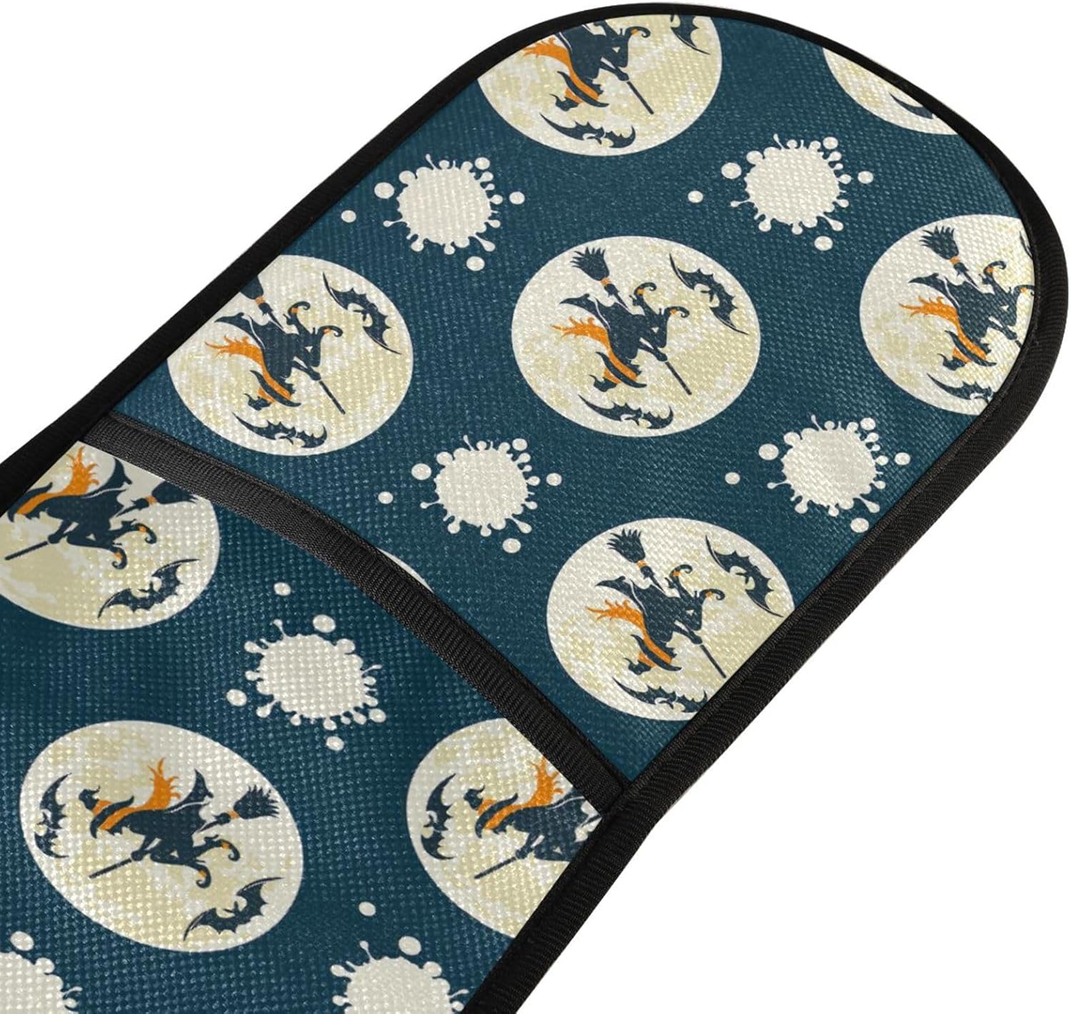 Halloween Full Moon Witch Oven Mitts - Double Knit