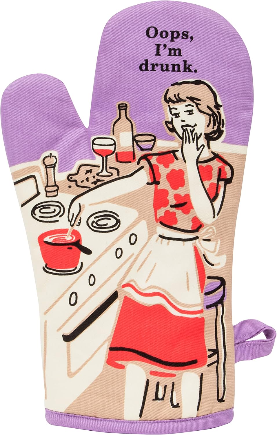 Oops IDrunk No Problem Easy-Oven mitt with Quilted Insulation from Blue Q