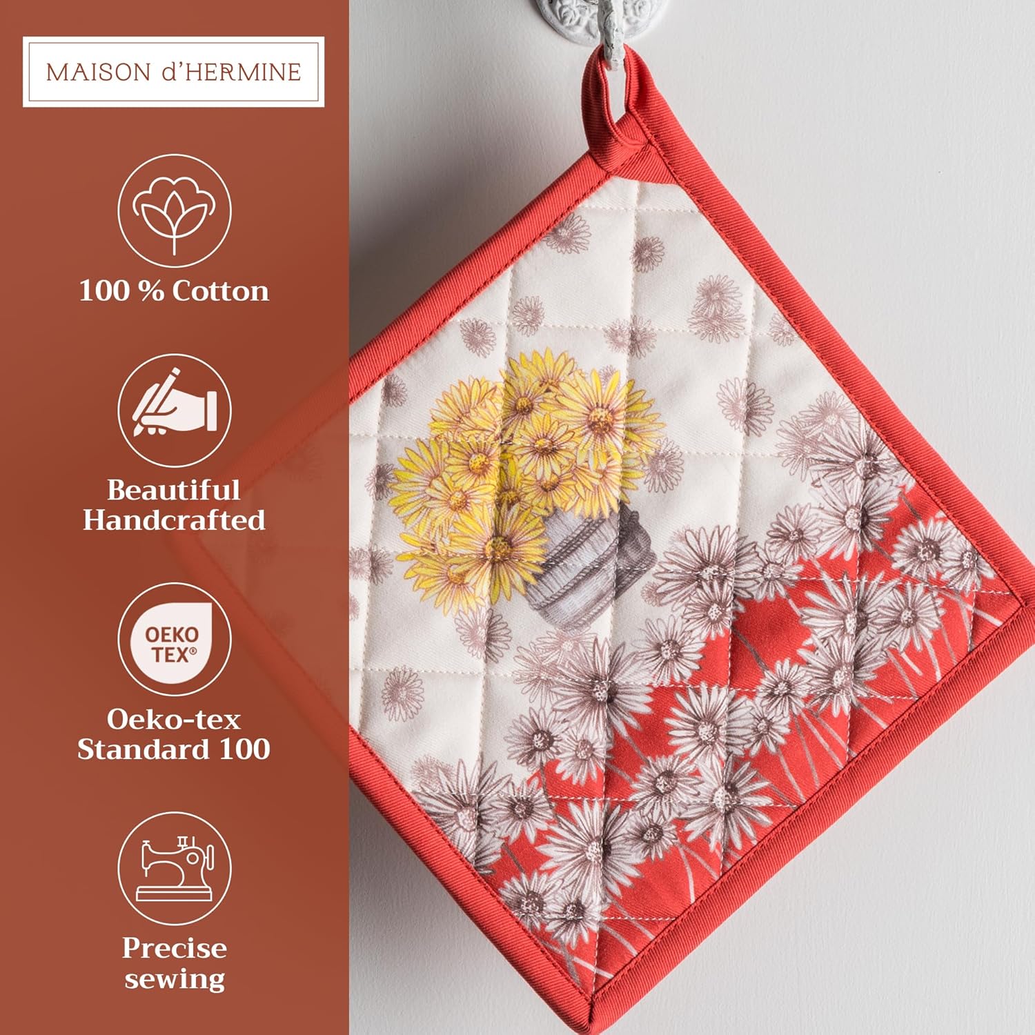 Maison d Hermine 8x8 Quilted Cotton Potholder