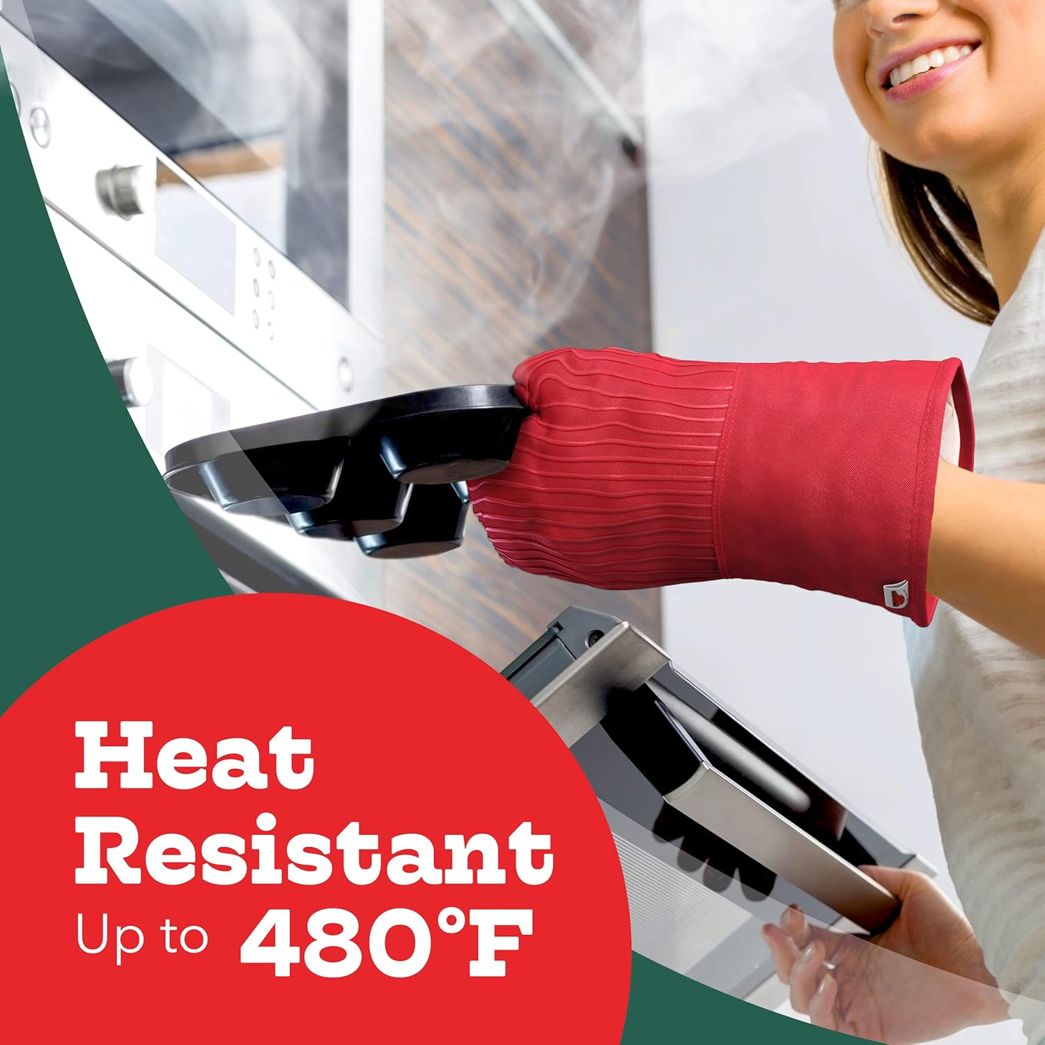 Big Red House Silicone Oven Mitts Set
