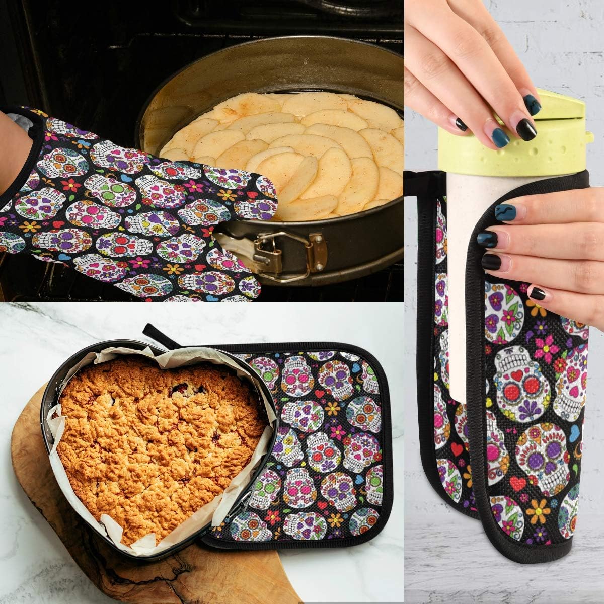BOLOVA Celebrates with Halloween Skeleton Oven Mitts