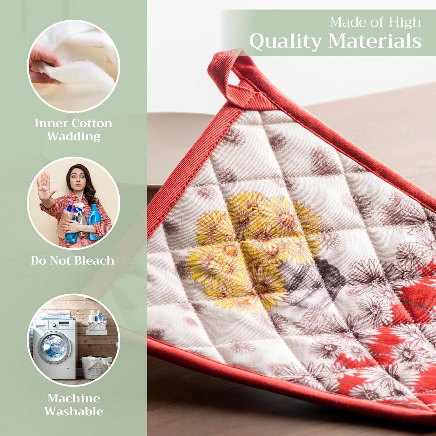Maison d Hermine 8x8 Quilted Cotton Potholder
