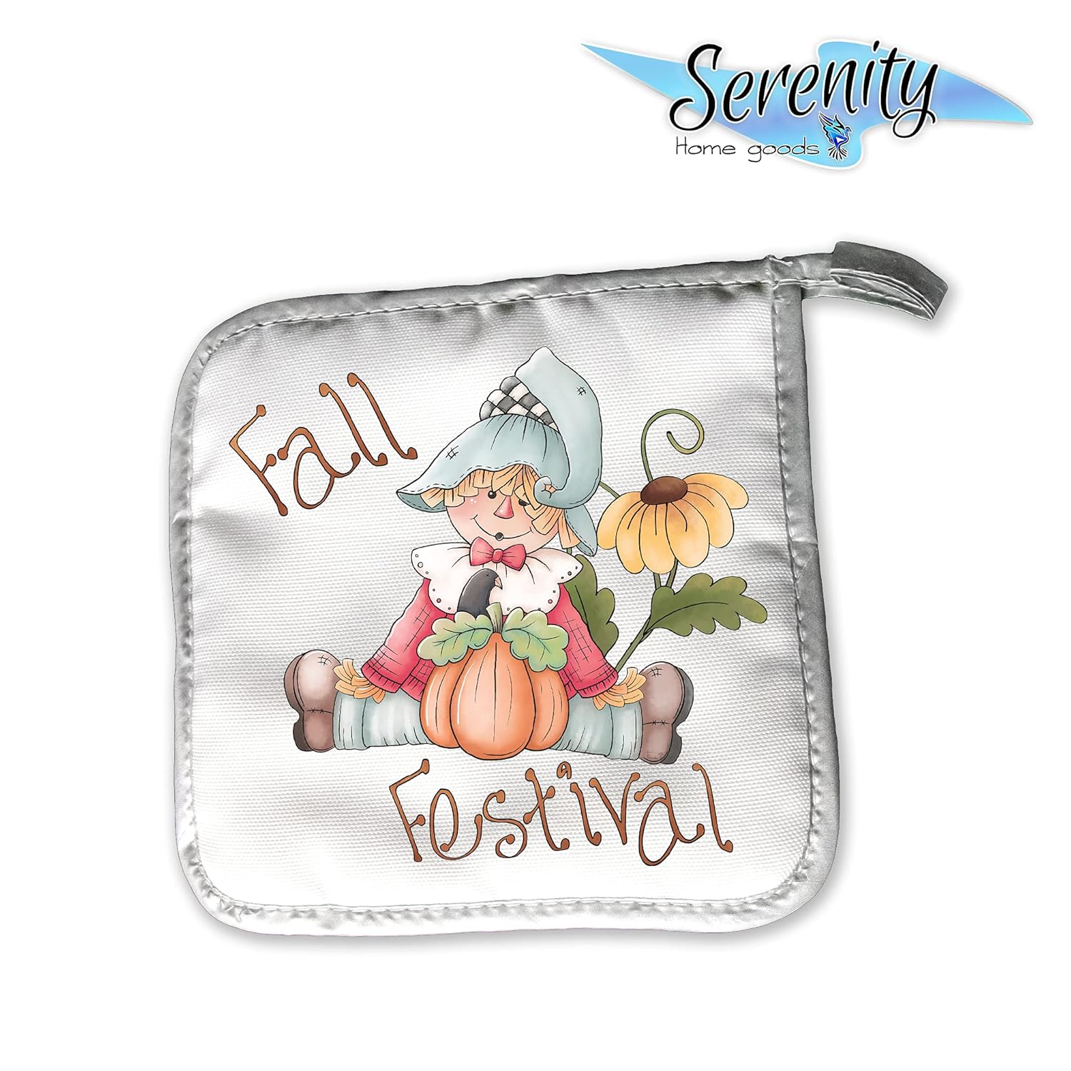 Autumn Potholder and Oven Mitt Set Halloween Family Reunion