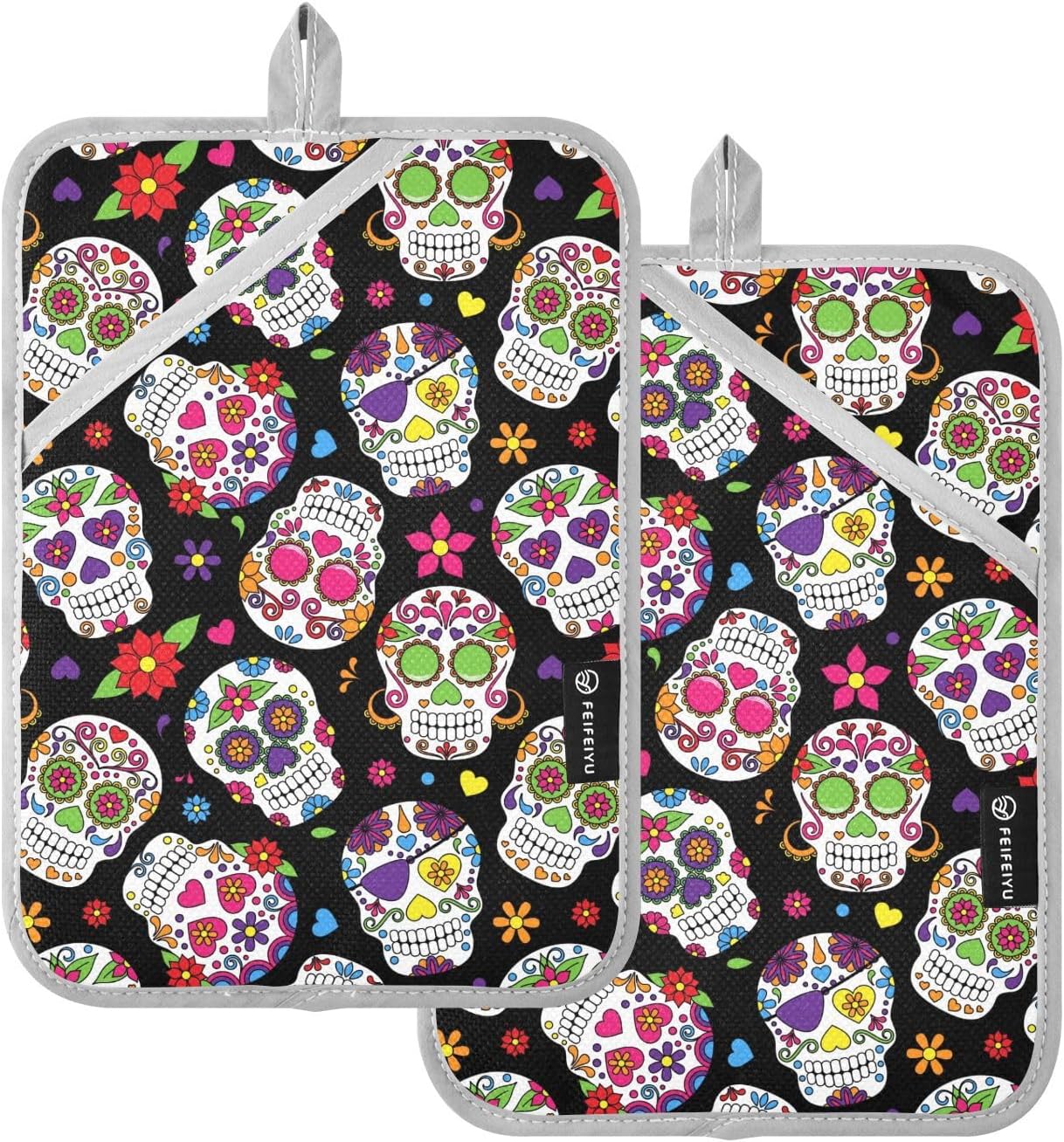 Festive Halloween Potholders 2-Pack - Abundant Use in the Kitchen