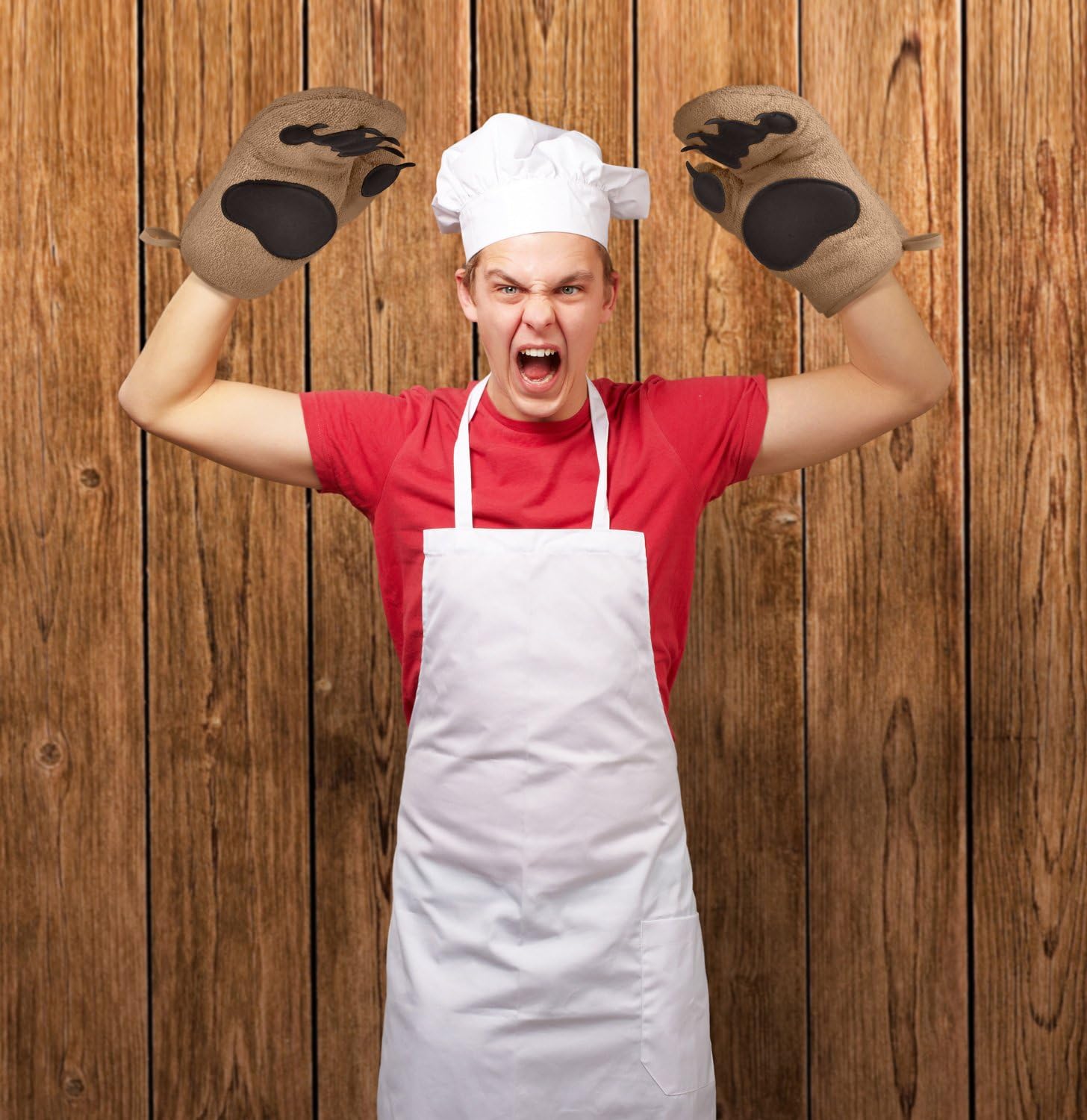 Genuine Fred Bear Hands Oven Mitts - Fun Functional