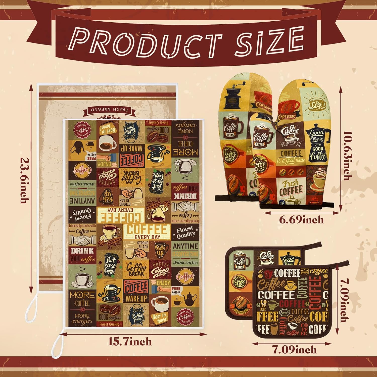 Bencailor Boho Brown Kitchen Accessories