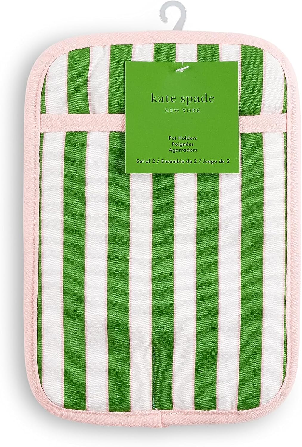 KATE SPADE NEW YORK Botanical Stripe Cotton Pot Holder Set