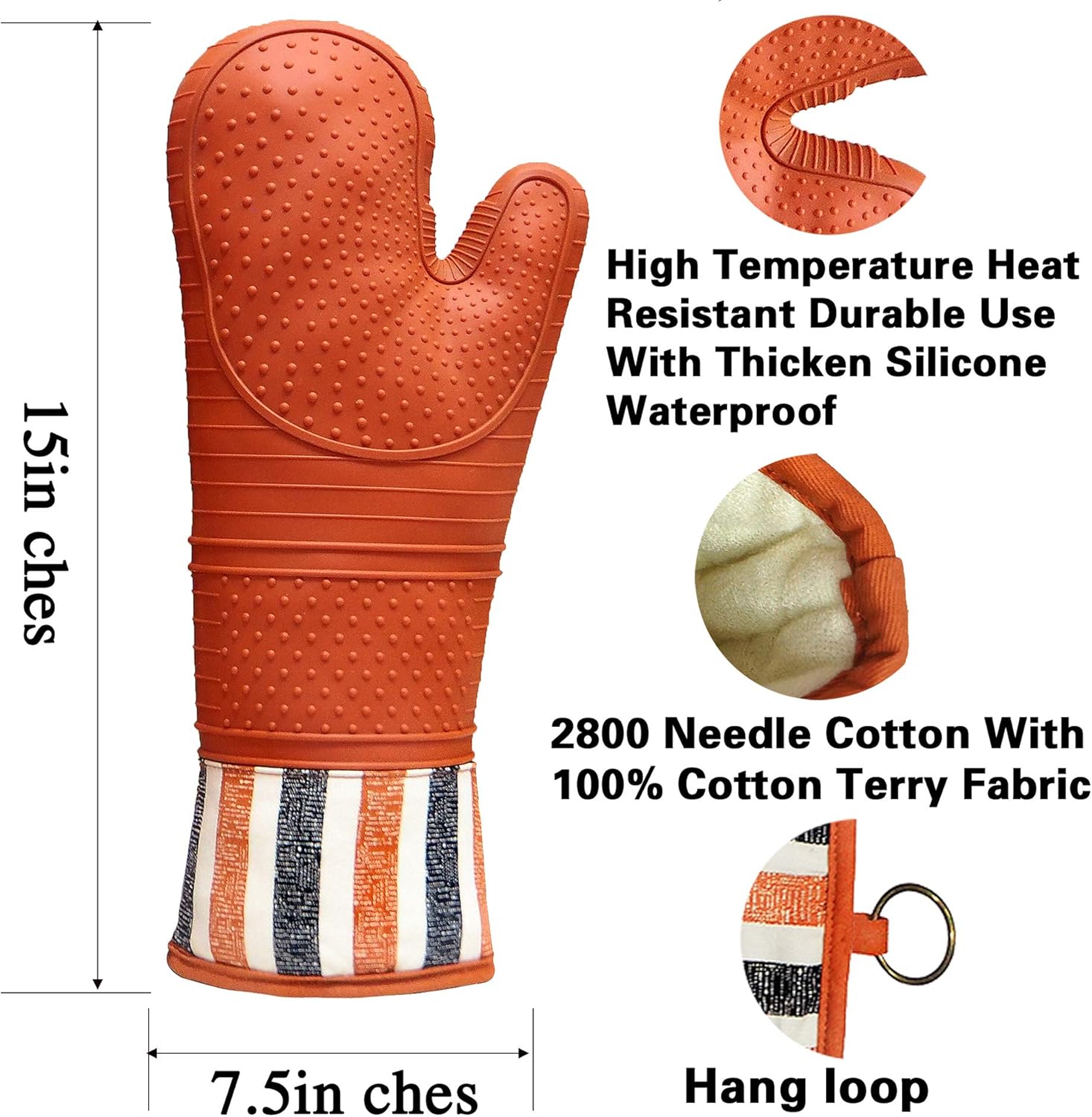RED LMLDETA Oven mitt heat resistant