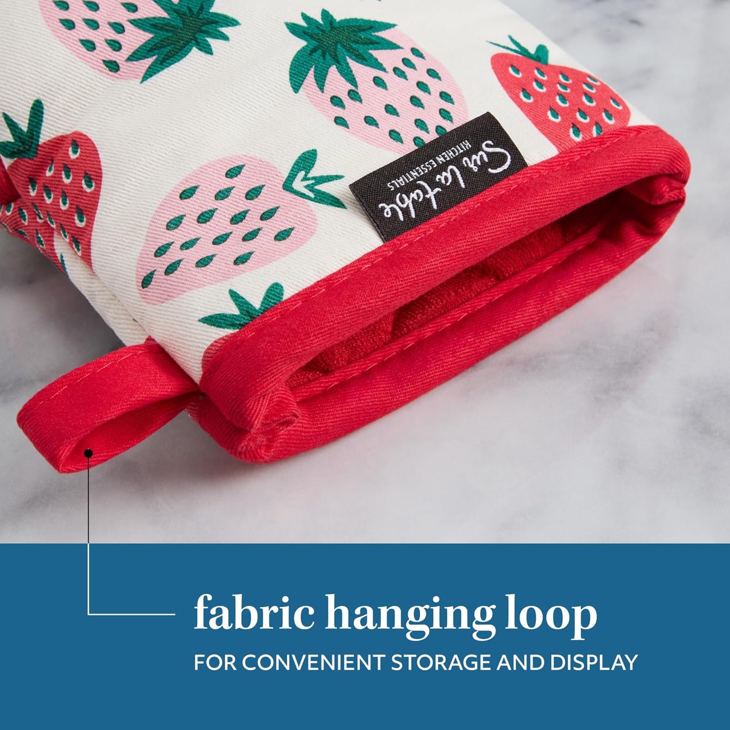 Quirky Strawberry Oven Mitts Set