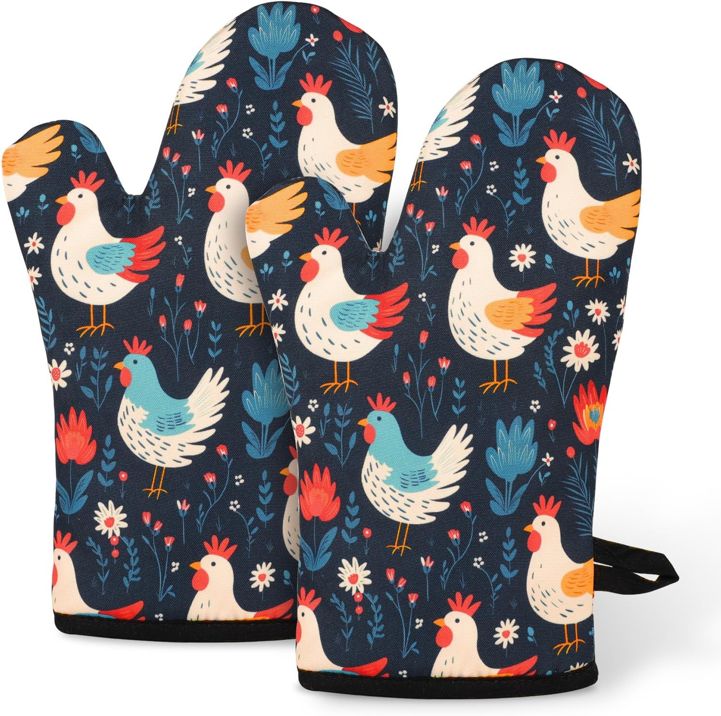 Miracu Oven Mitts Cozy Hen Kitchen Accessories for Cooking Entertaining