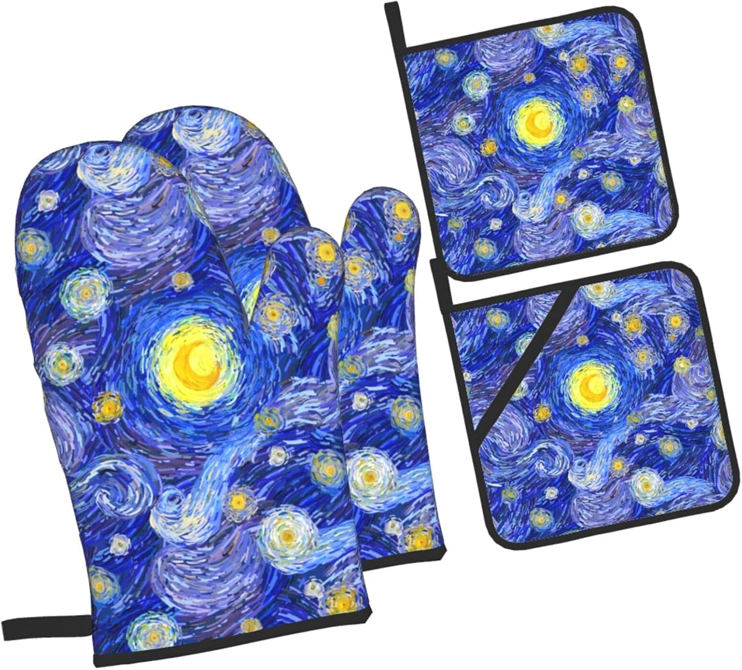 Safe Oven Mitt Set - Non-Slip Heat-Resistant for BBQ and Cooking