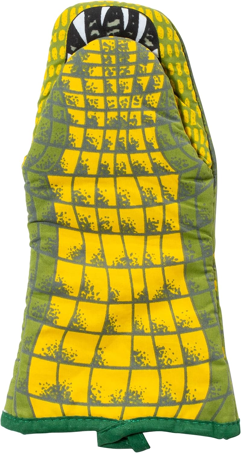 Artisan Owl Novelty 3D Alligator Oven Mitt Green