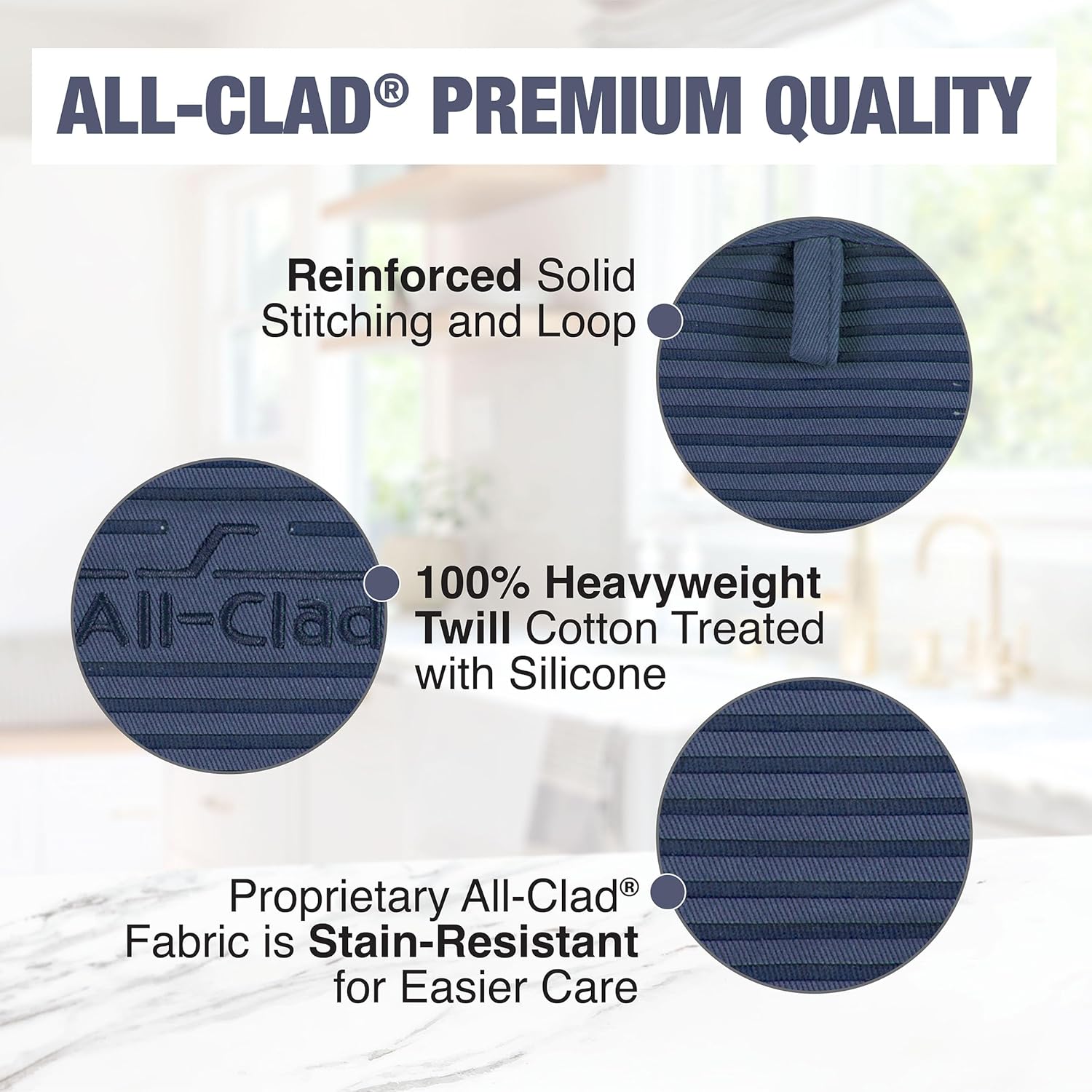All-Clad Premium Pot Holder 500F Heat Resistant Durable Safe