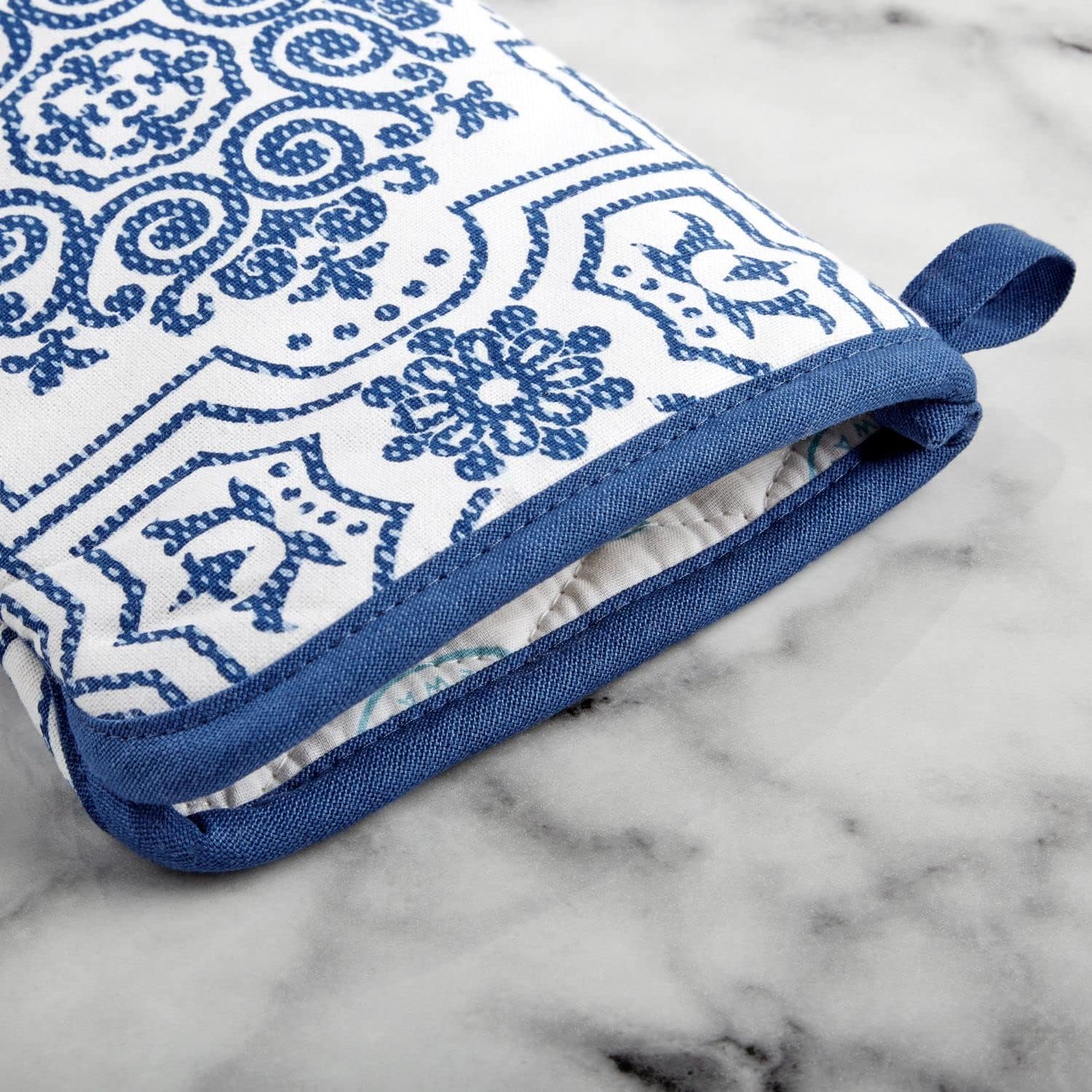 Martha Stewart 100 Cotton Oven Mitt Set - Heat-Resistant Durable Easy to Clean