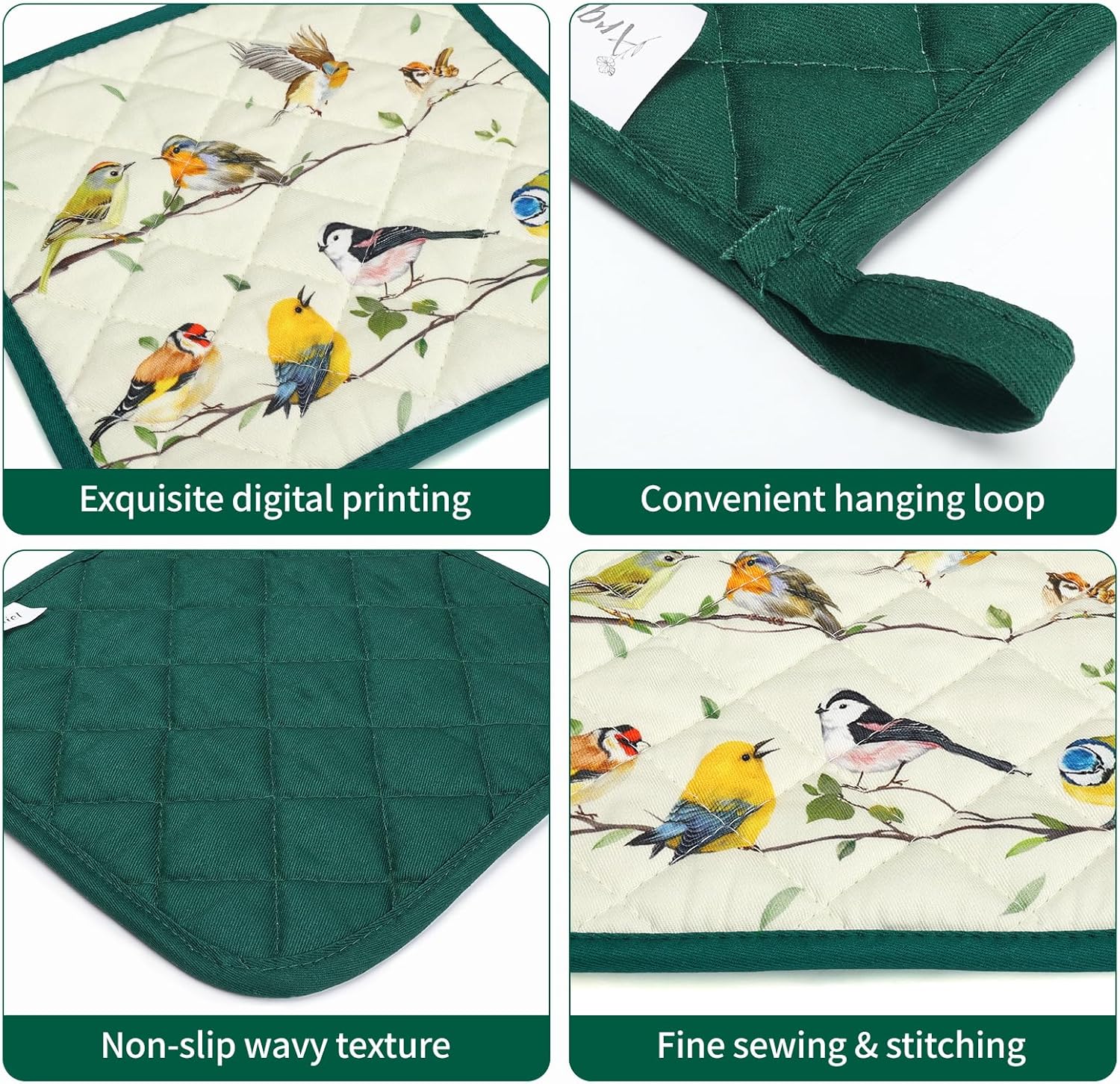 Bird Branch Oven Mitts and Pot Holders