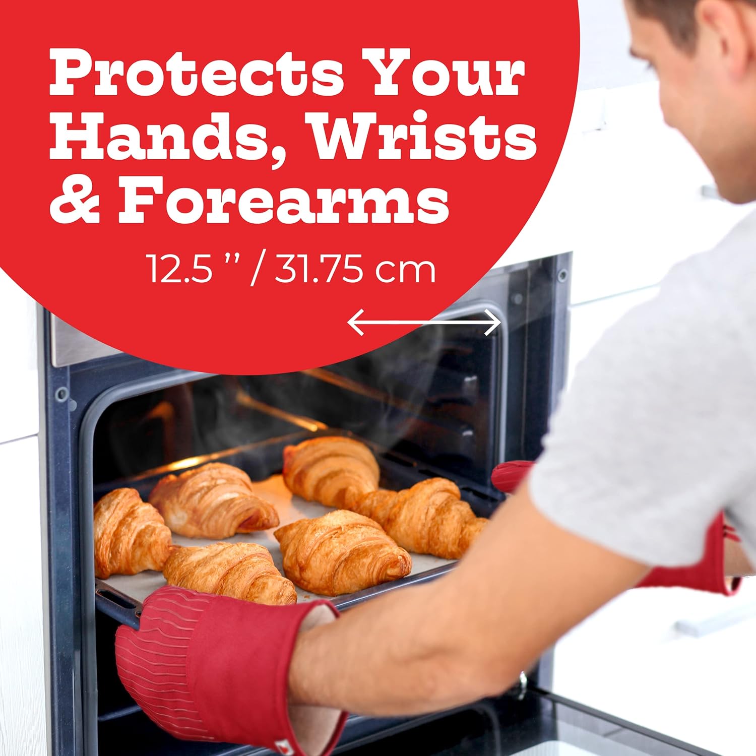 Big Red House Silicone Oven Mitts Set