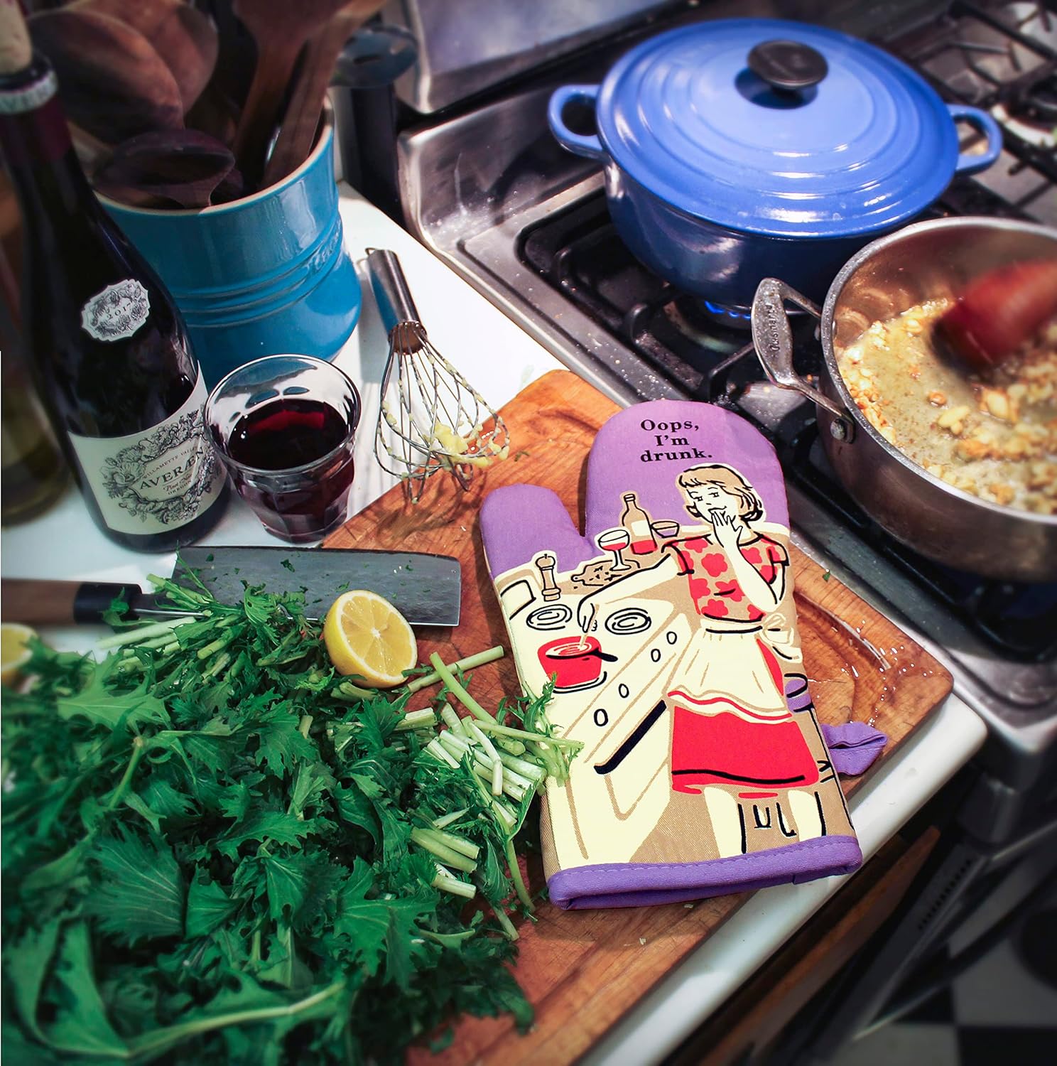 Oops IDrunk No Problem Easy-Oven mitt with Quilted Insulation from Blue Q