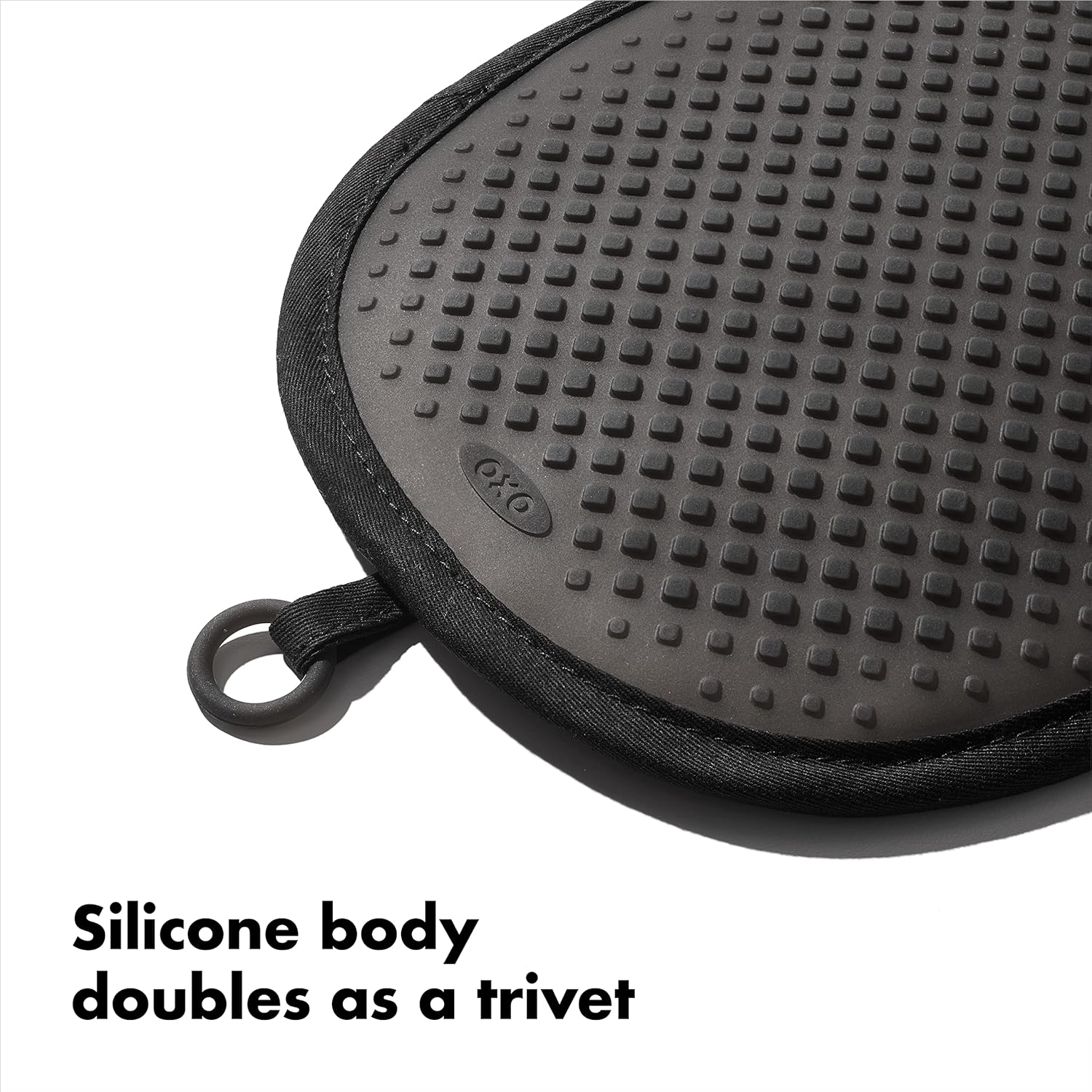 OXO Good Grips Non-Slip Silicone Pot Holder Black - Heat-Resistant Durable
