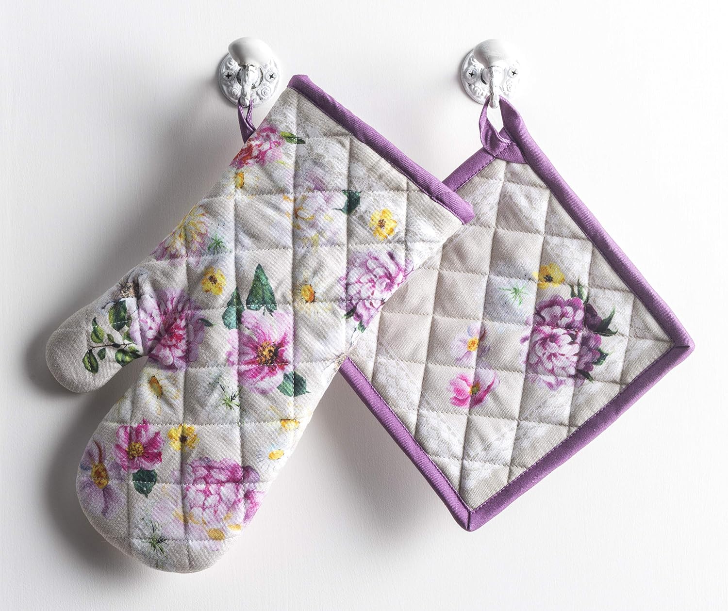 Keep Hands Safe in the Kitchen Heat-Resistant Oven Mitt Pot Holder Set