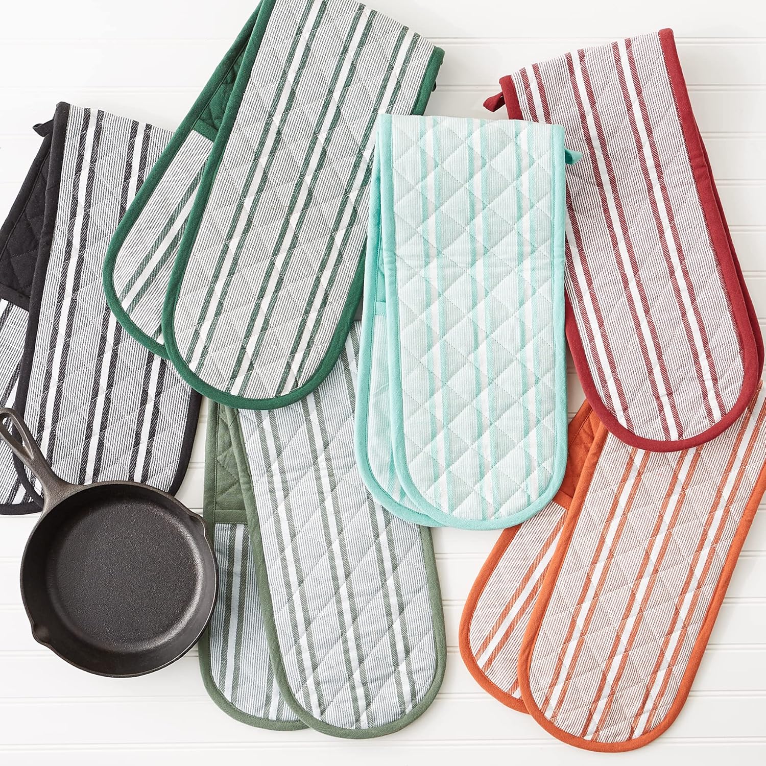 Double-Strip Heat-Resistant Oven Mitt