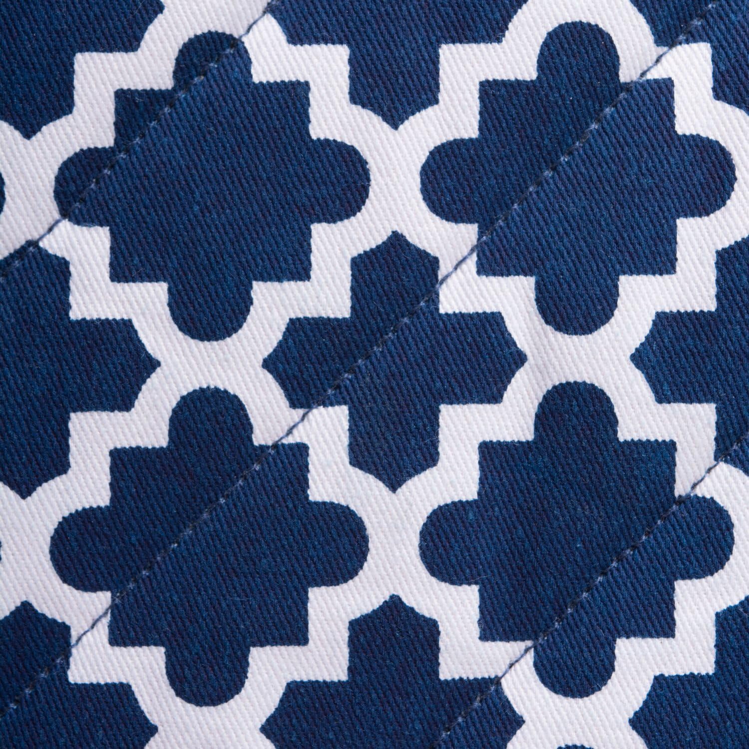 DII Lattice Basics Collection Oven Mitt Set Two-Piece Nautical Blue