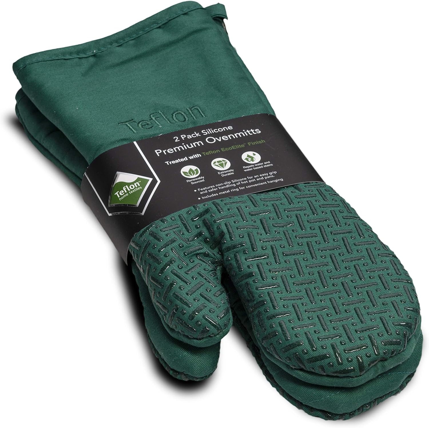 XLNT Extra Long Oven Mitts with Teflon EcoElite Finish