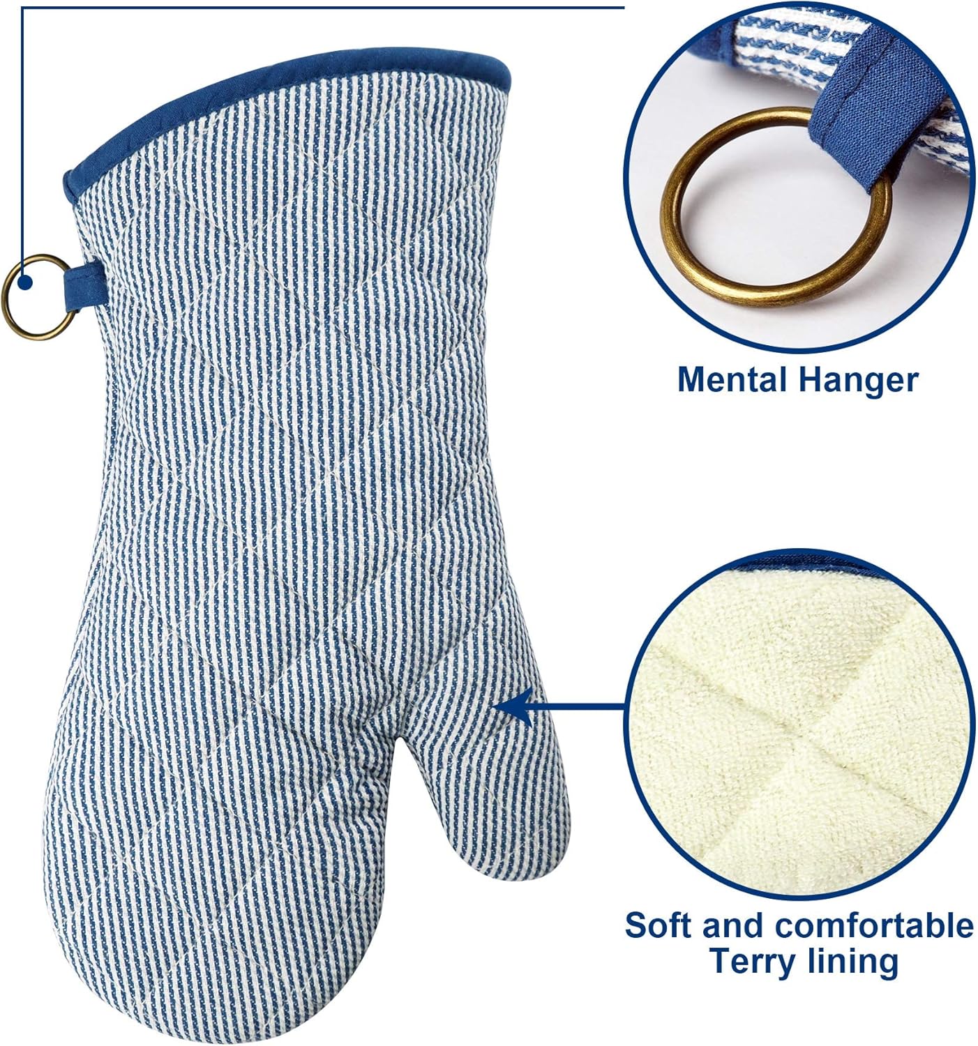 RED LMLDETAHeat-Resistant Oven Mitts Durable 100 Cotton Non-Slip Washable Protector
