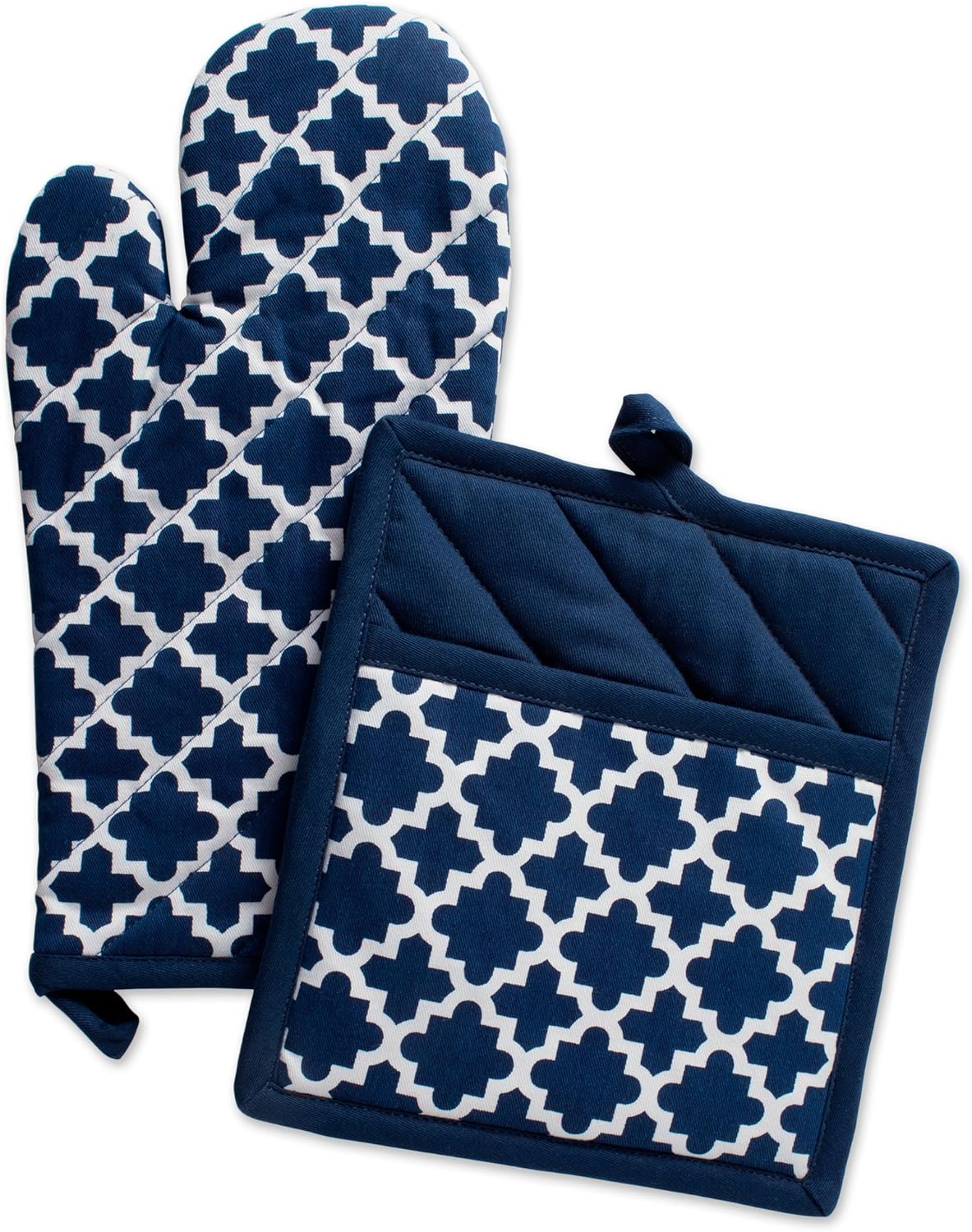 DII Lattice Potholder Oven Mitt Set