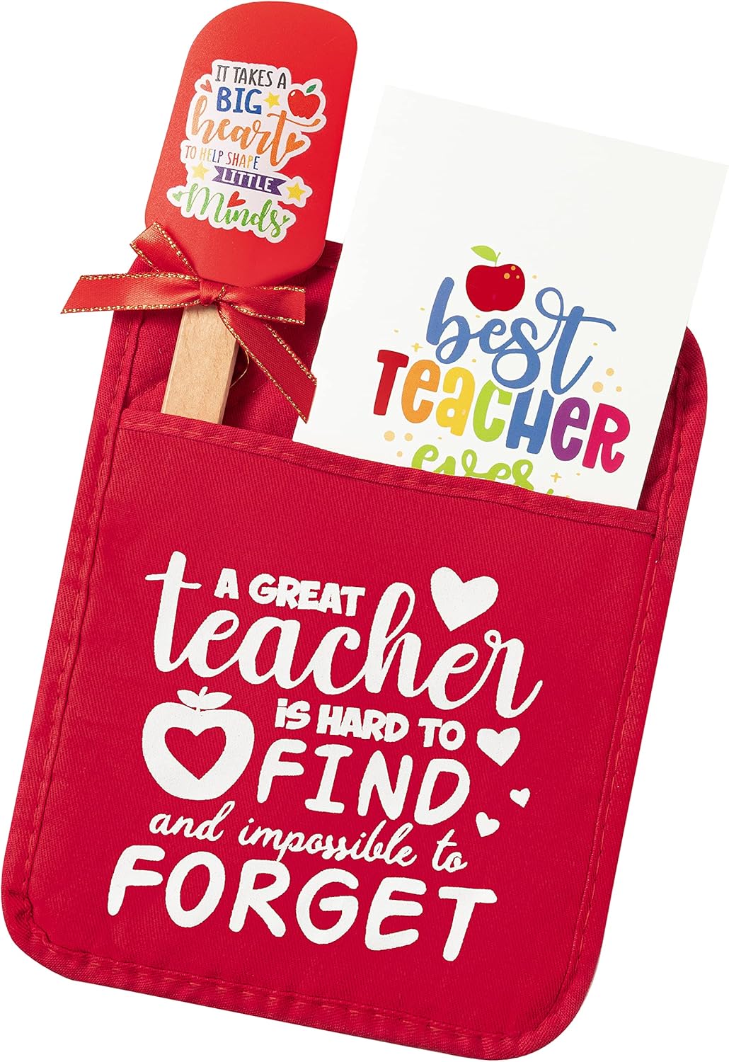 R HORSE Teacher Appreciation Gift Pot Holder Set with Silicone Spatula