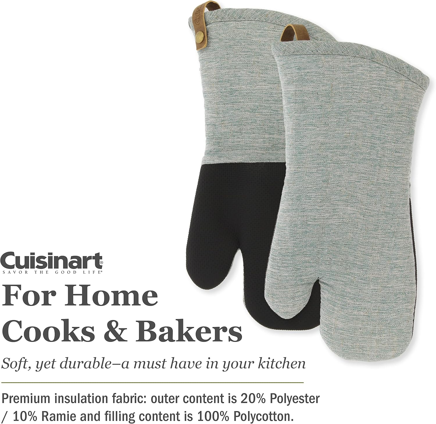 Cuisinart Chambray Oven Mitts 2pk - Heat Resistant