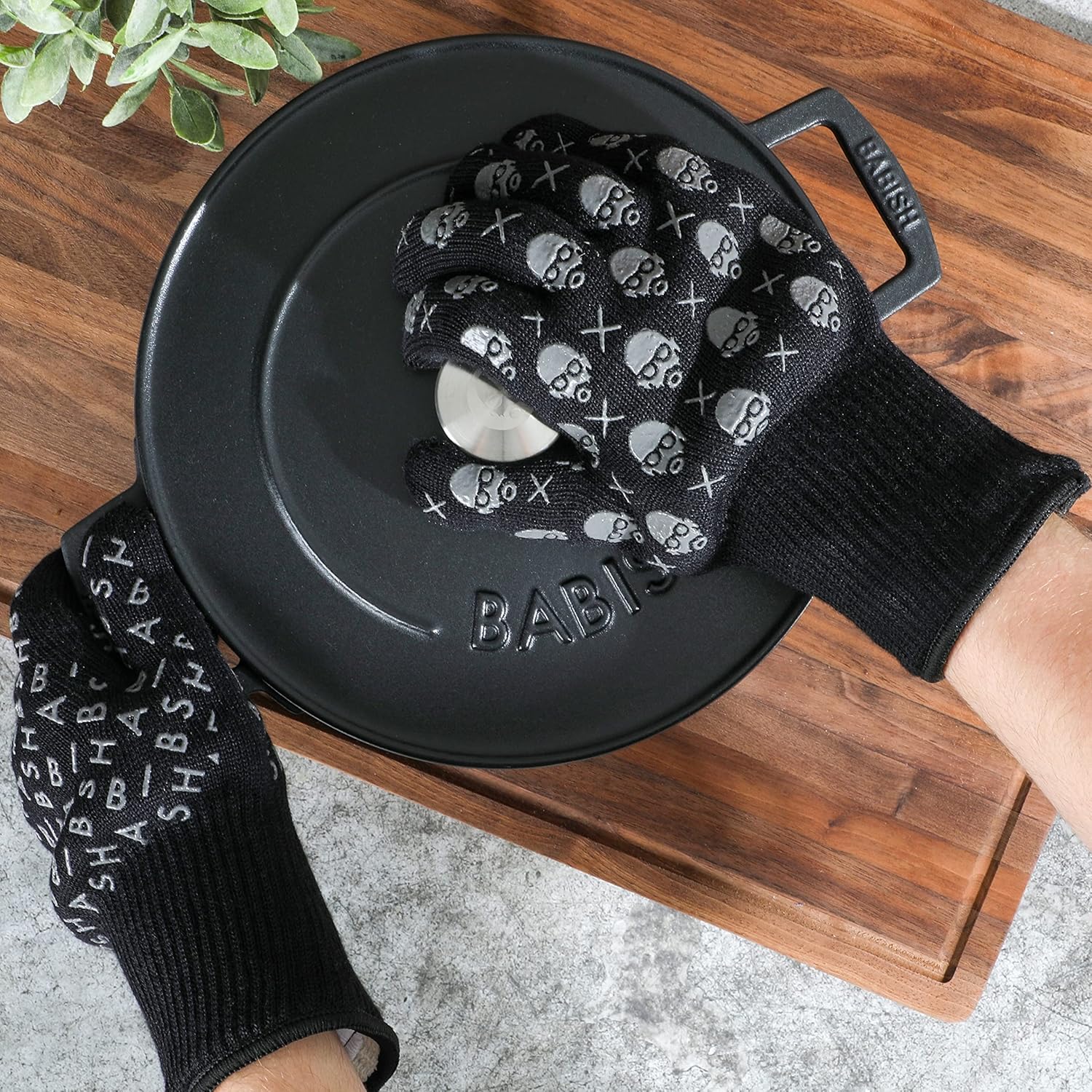 Babish 2-Piece Oven Mitts Thermal Grip for Safe Cooking Aesthetic Durable