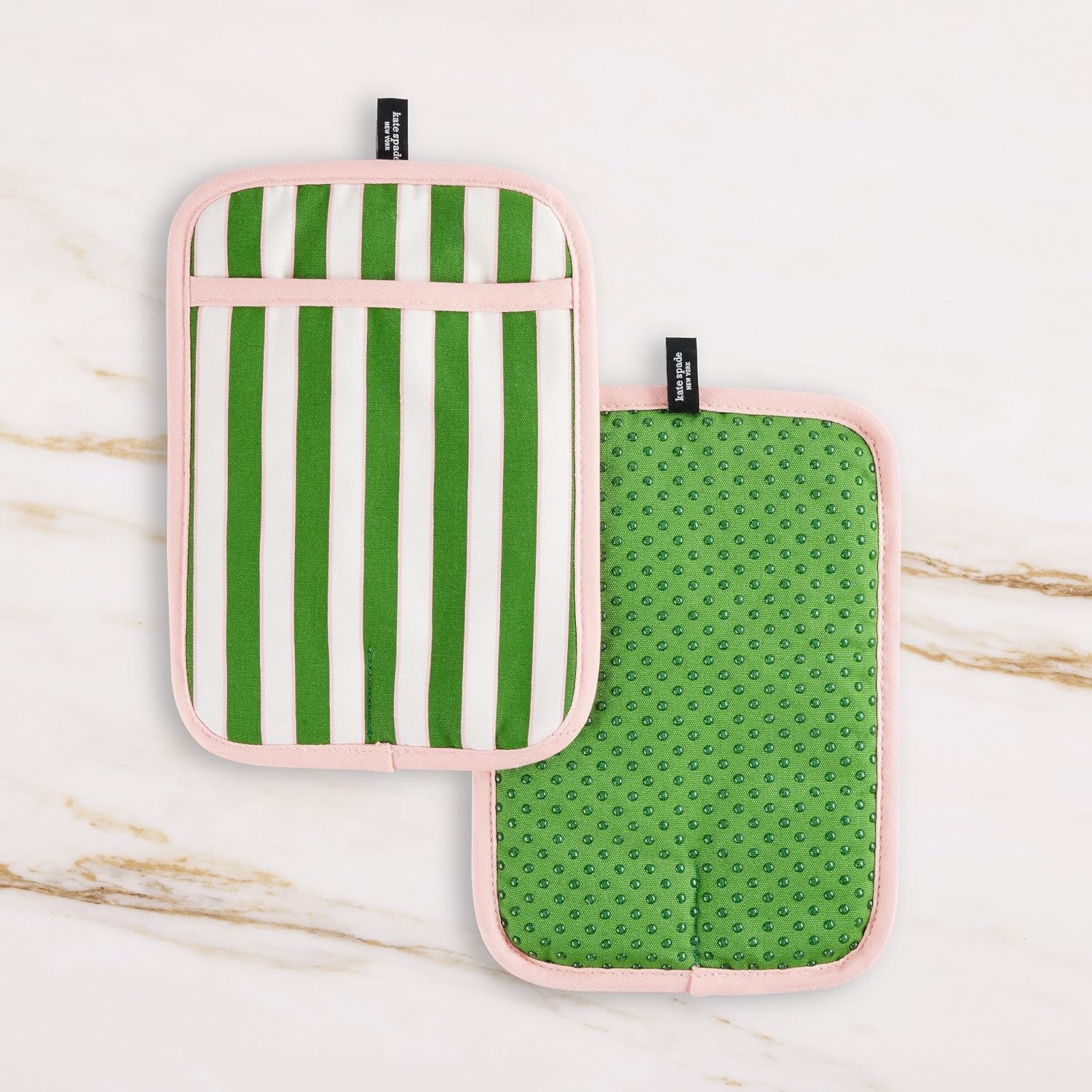 KATE SPADE NEW YORK Botanical Stripe Cotton Pot Holder Set