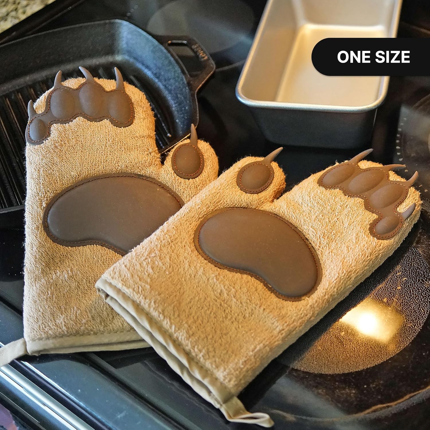 Fairly Odd Novelties Bear Oven Mitts - Pawsitively Perfect for Baking