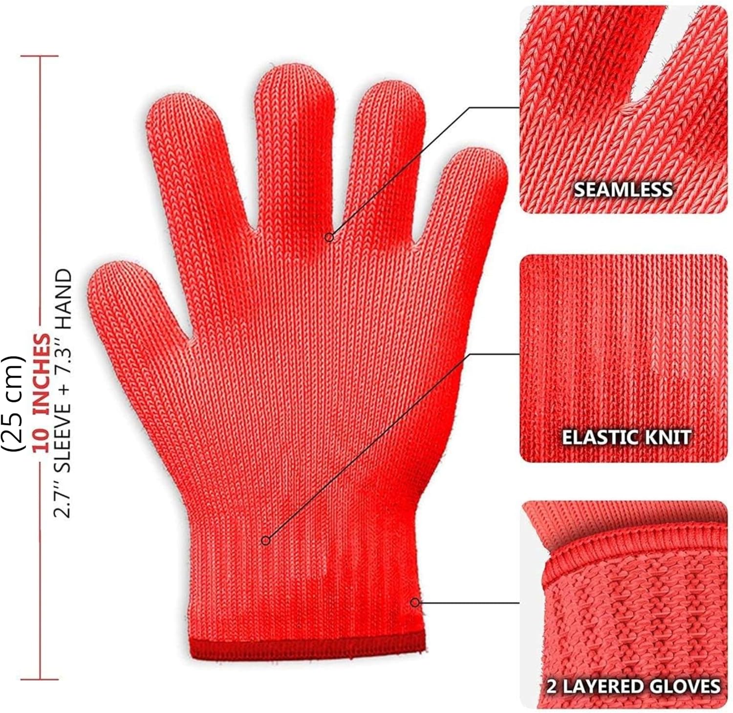 Double Set Heat-Resistant Oven Mitts for Safe Cooking