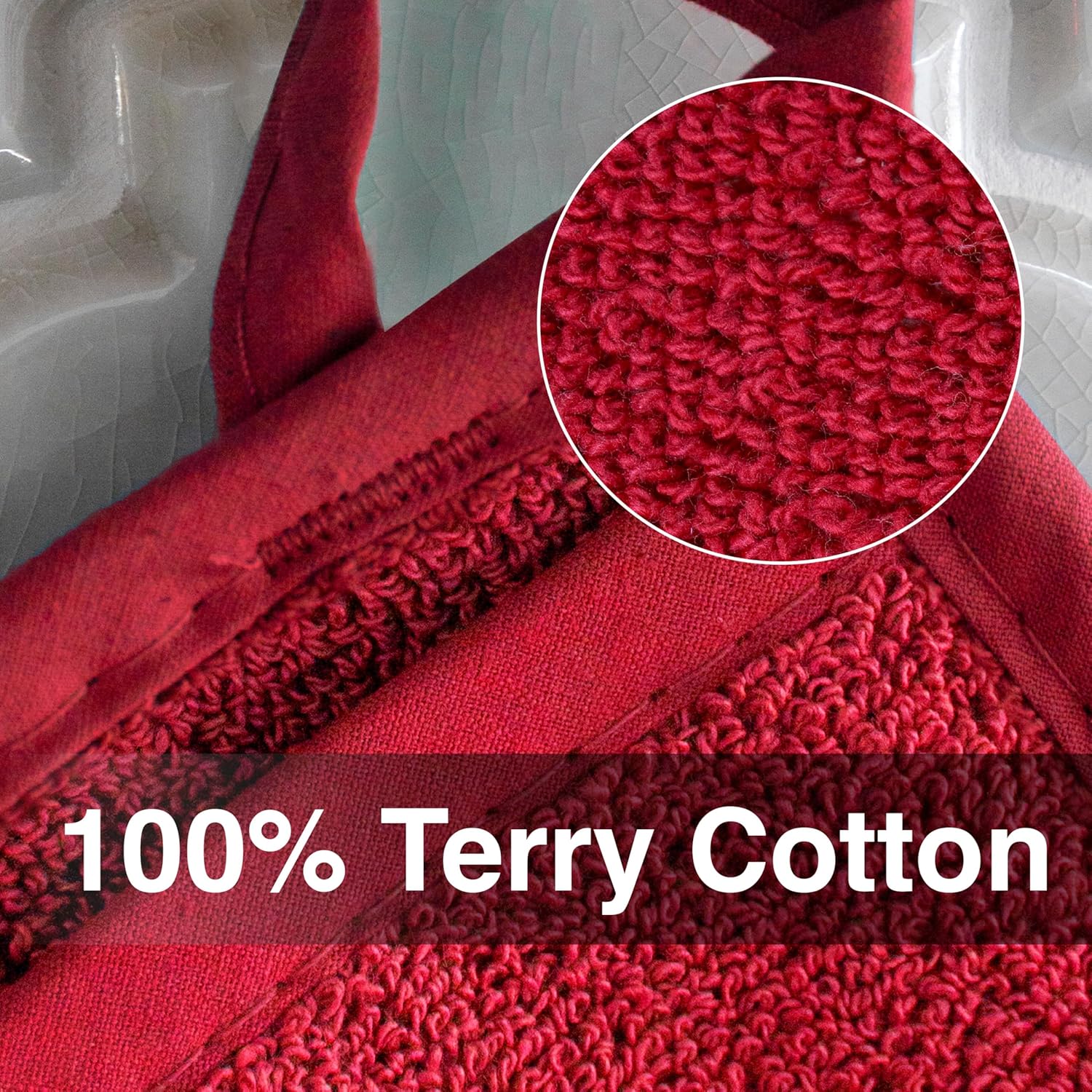 100 Cotton Terry Pocket Mitt heat resistant