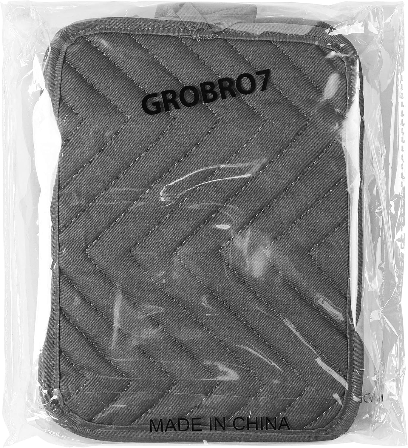GROBRO7 5Pack Cotton Potholders Heat Resistant Grey