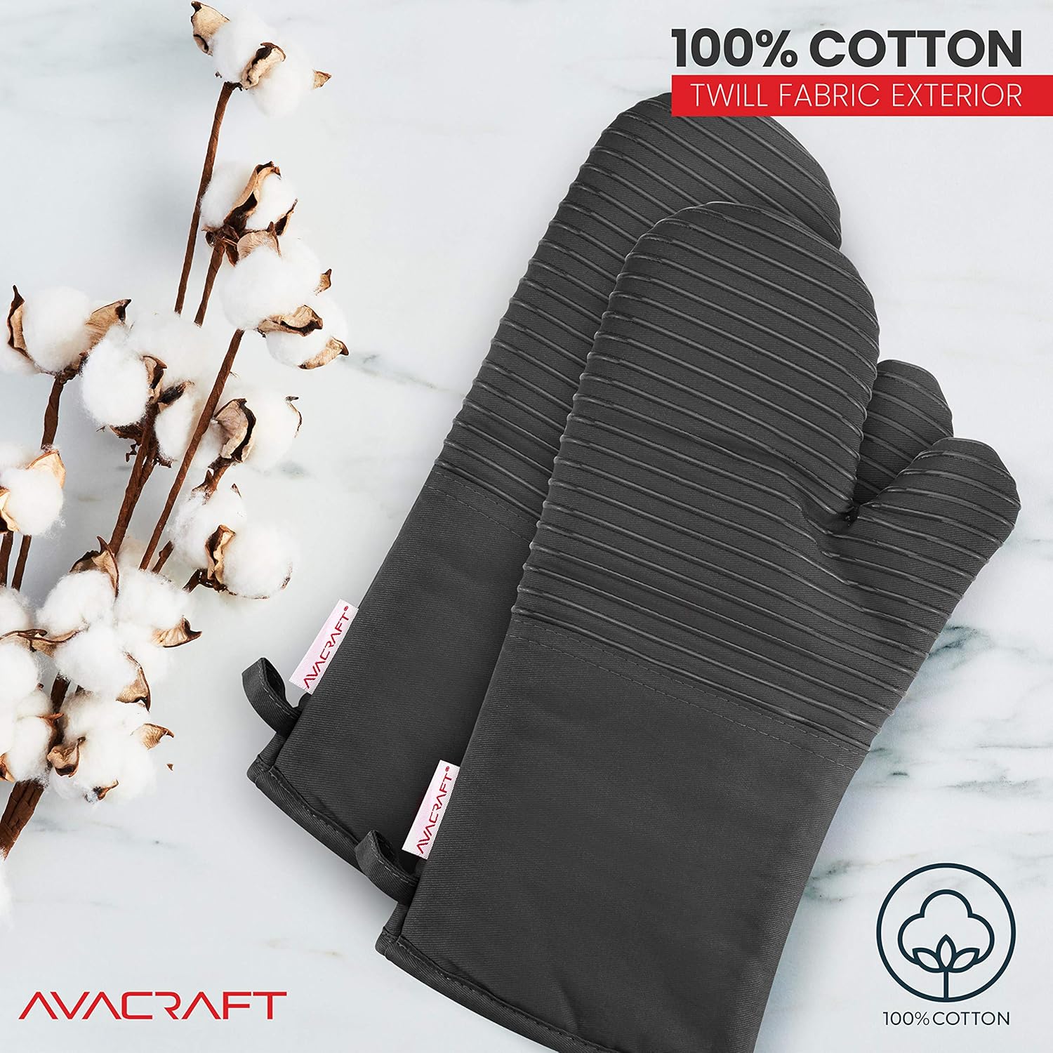Thick Heat-Resistant Oven Mitts