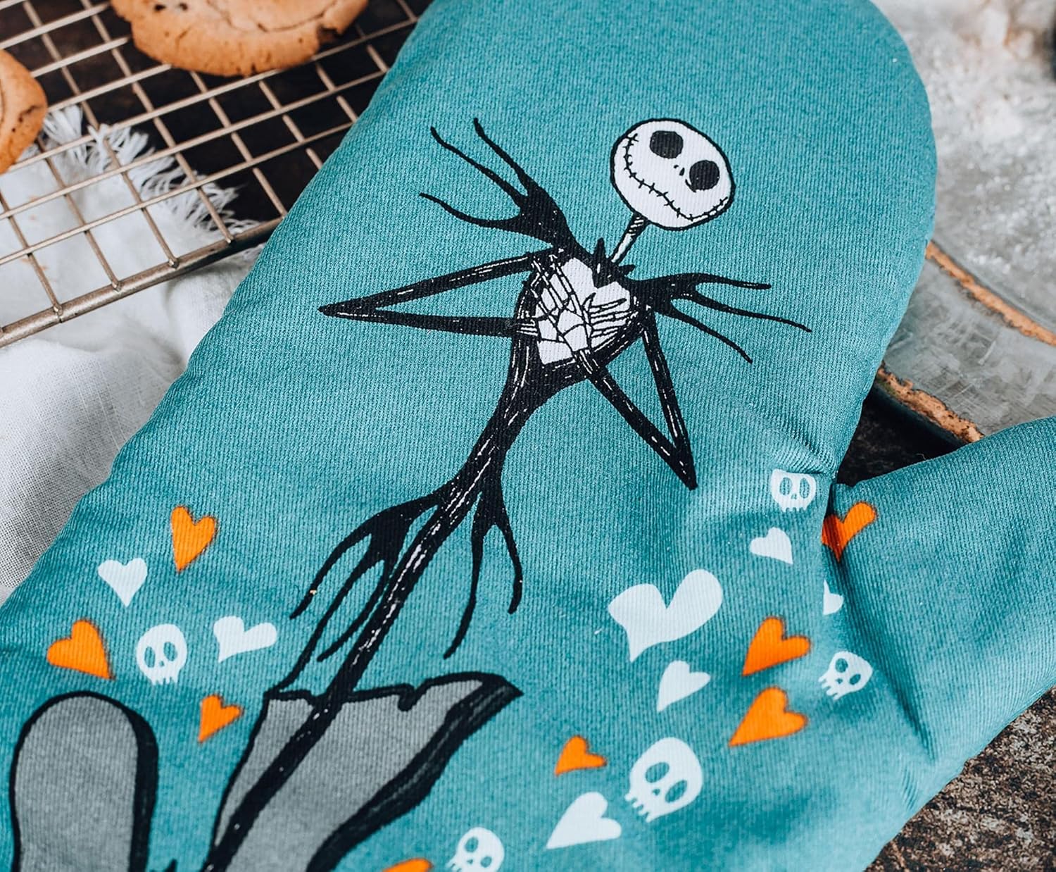 Ukonic Nightmare Before Christmas Jack and Sally Oven Mitt